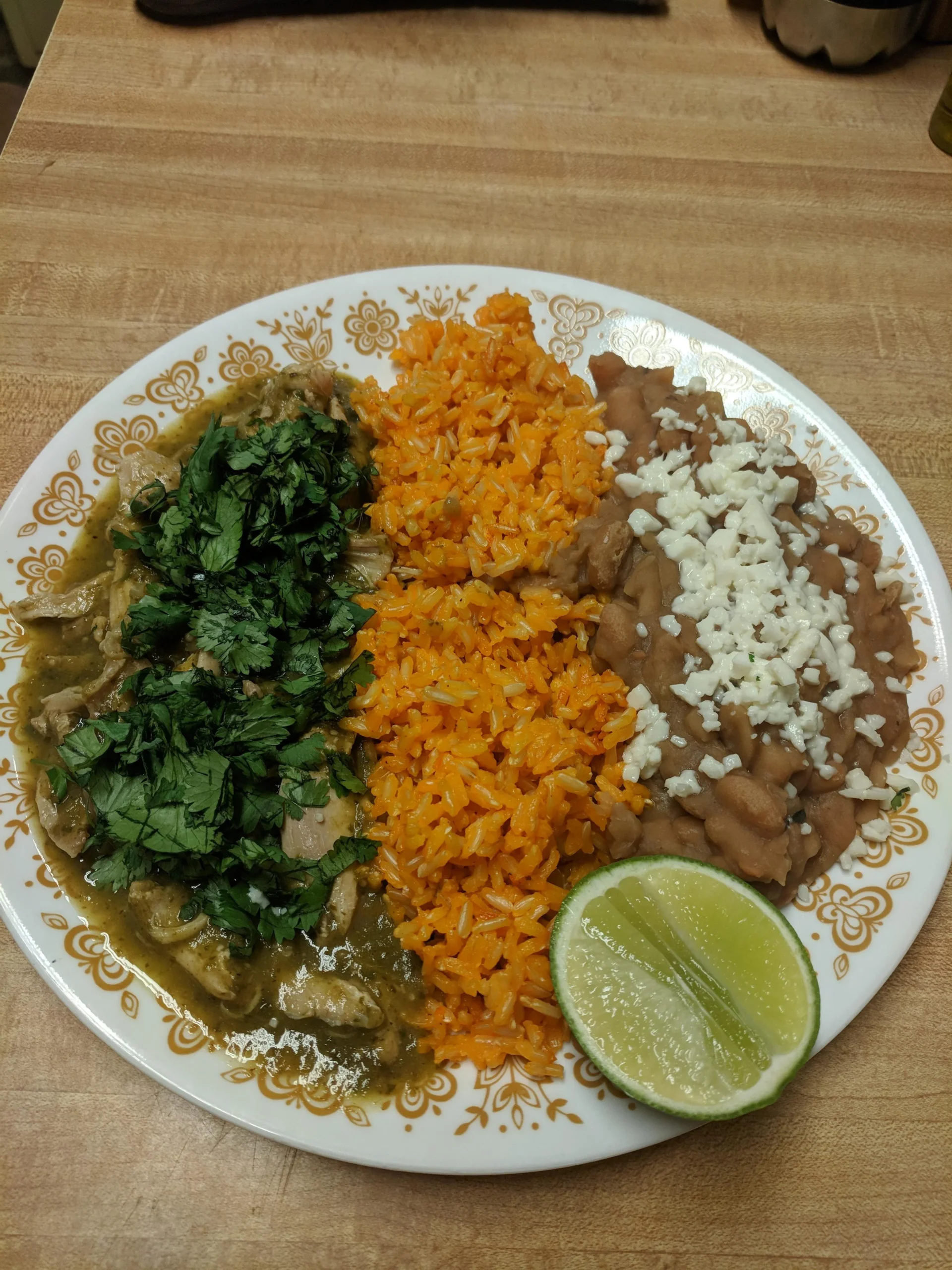 Chile Verde Rice and Beans