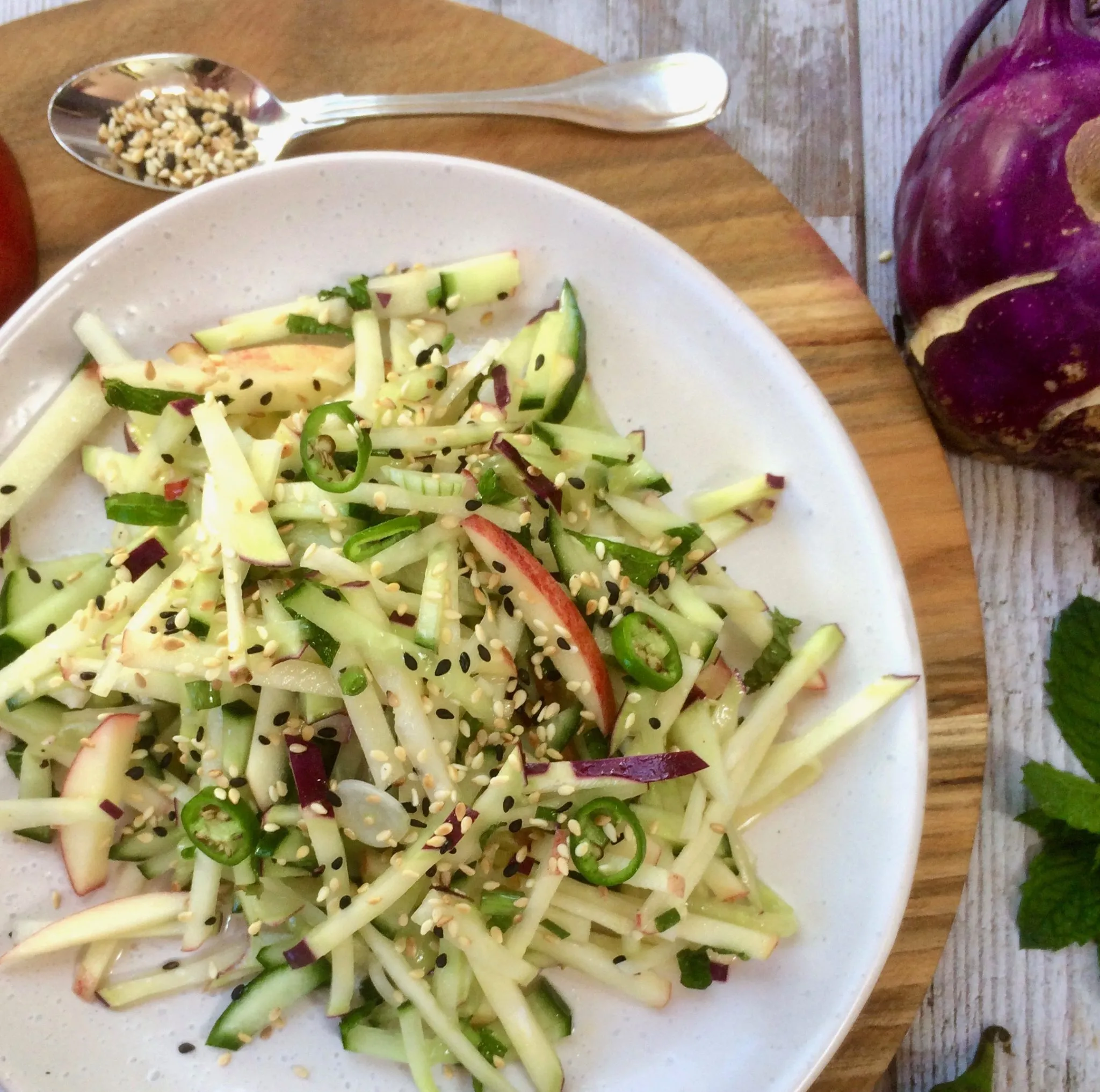 Chili Lime Kohlrabi Salad