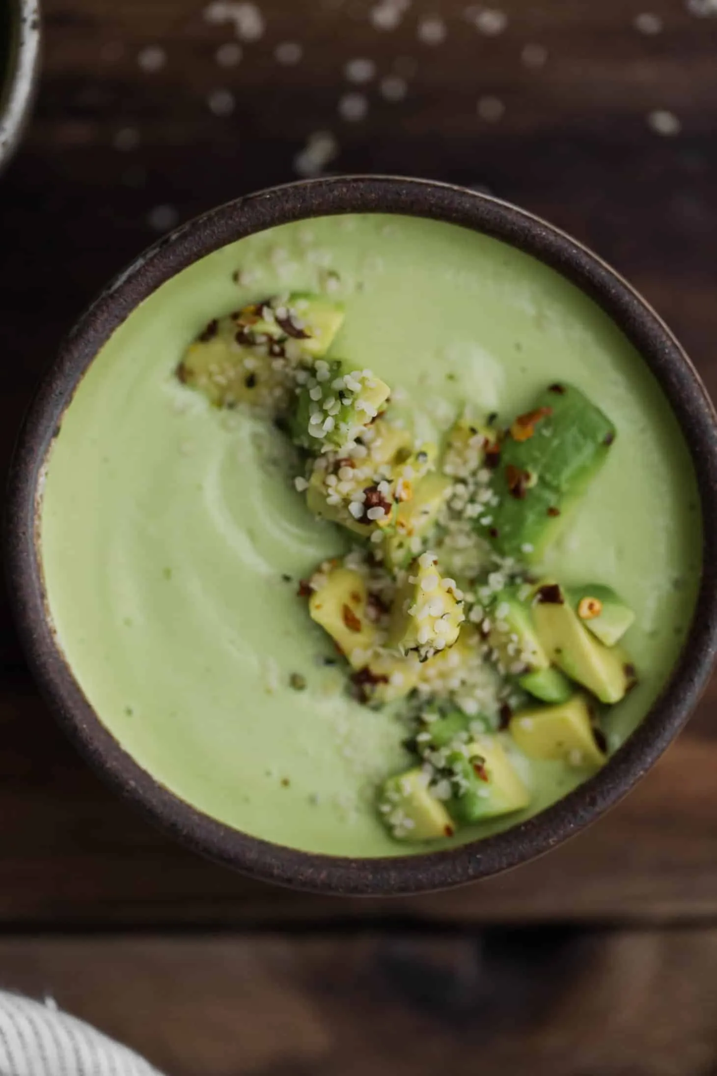 Chilled Avocado Sweet Corn Soup