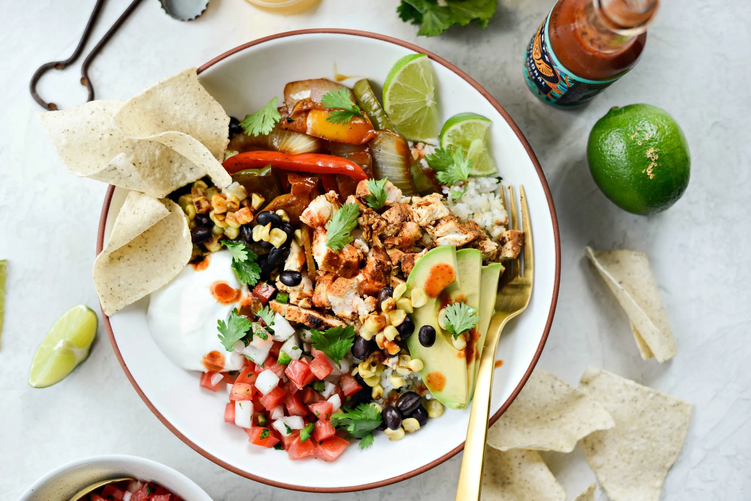 Chipotle Chicken Fajita Rice Bowl