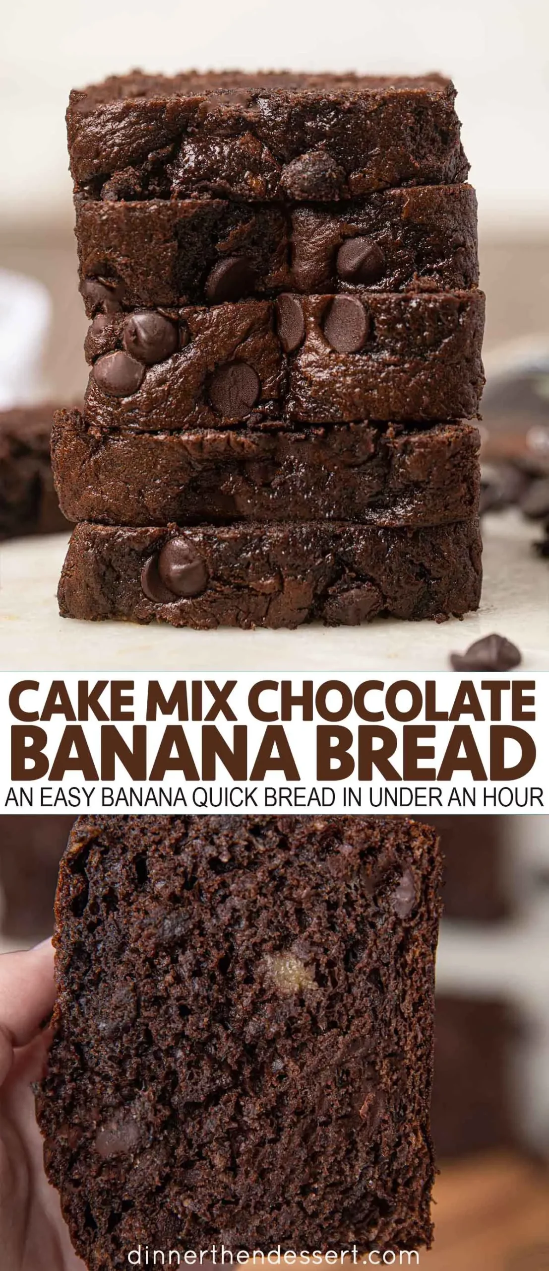 Chocolate Cake Mix Banana Bread
