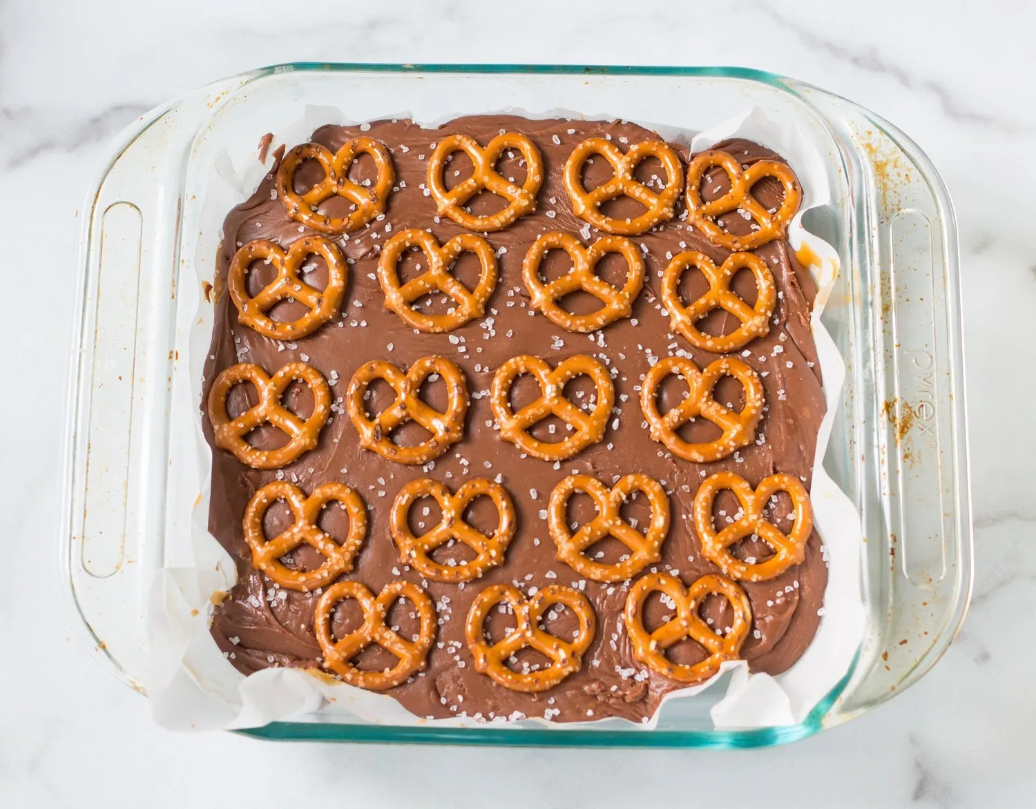 Chocolate Caramel Pretzel Dish