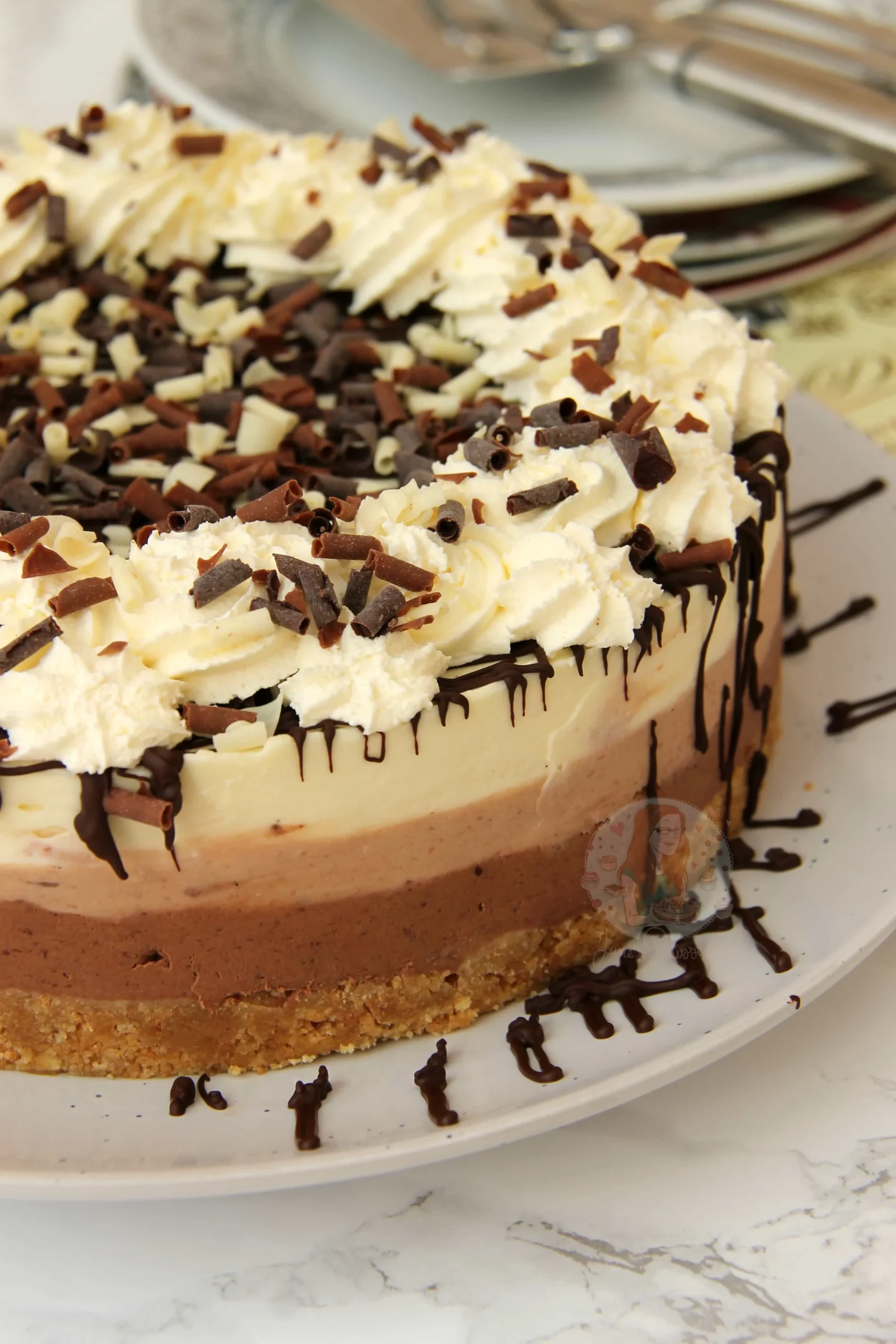 Chocolate Cheesecake with Cake Bottom