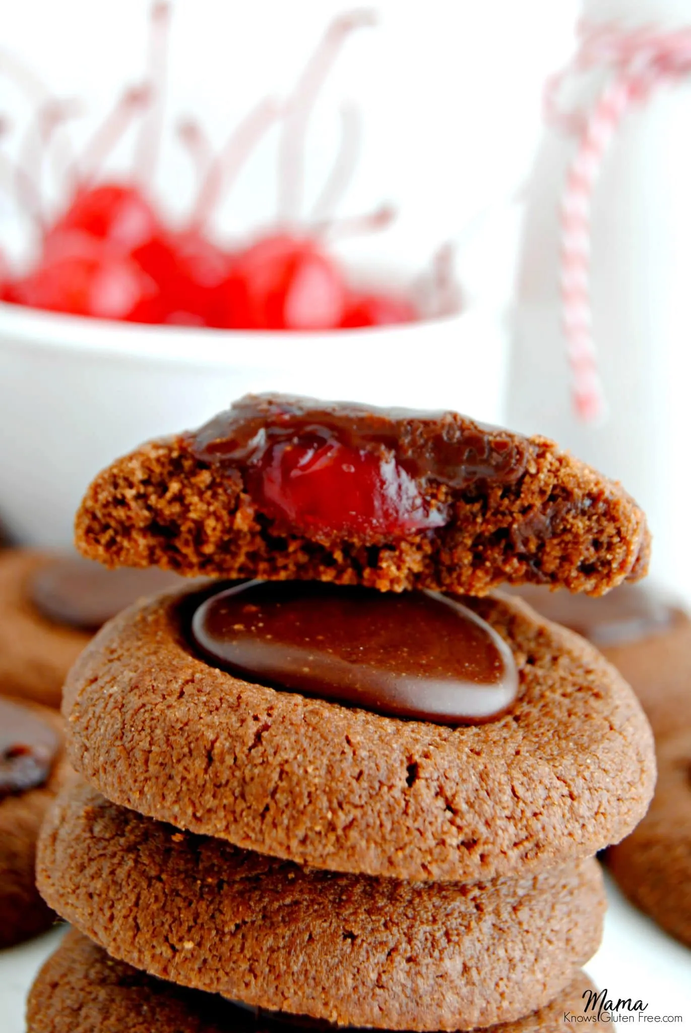 Chocolate Cherry Cookies Gluten Free