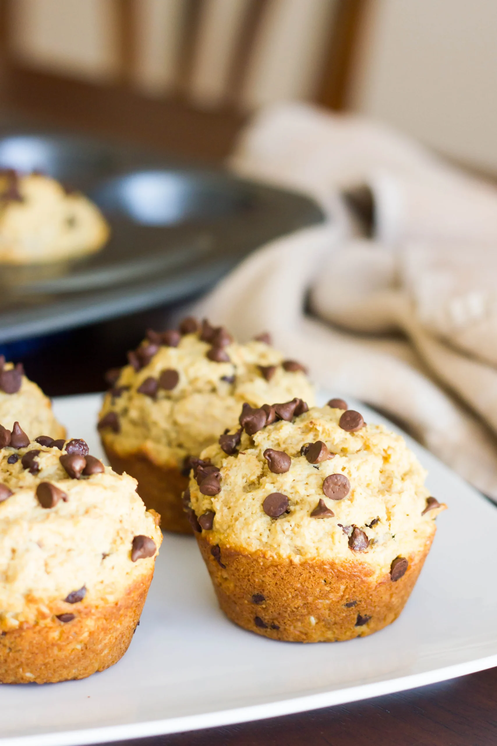 Chocolate Chip Baked Oatmeal Muffins