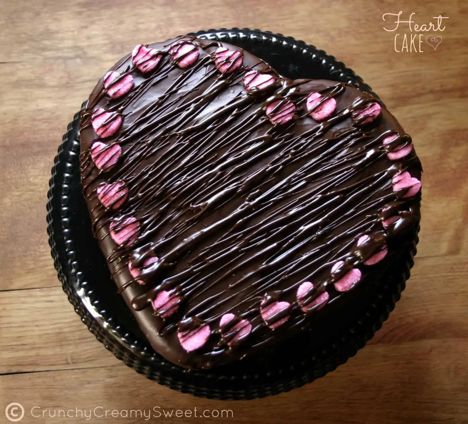 Chocolate Ganache Valentine Cake