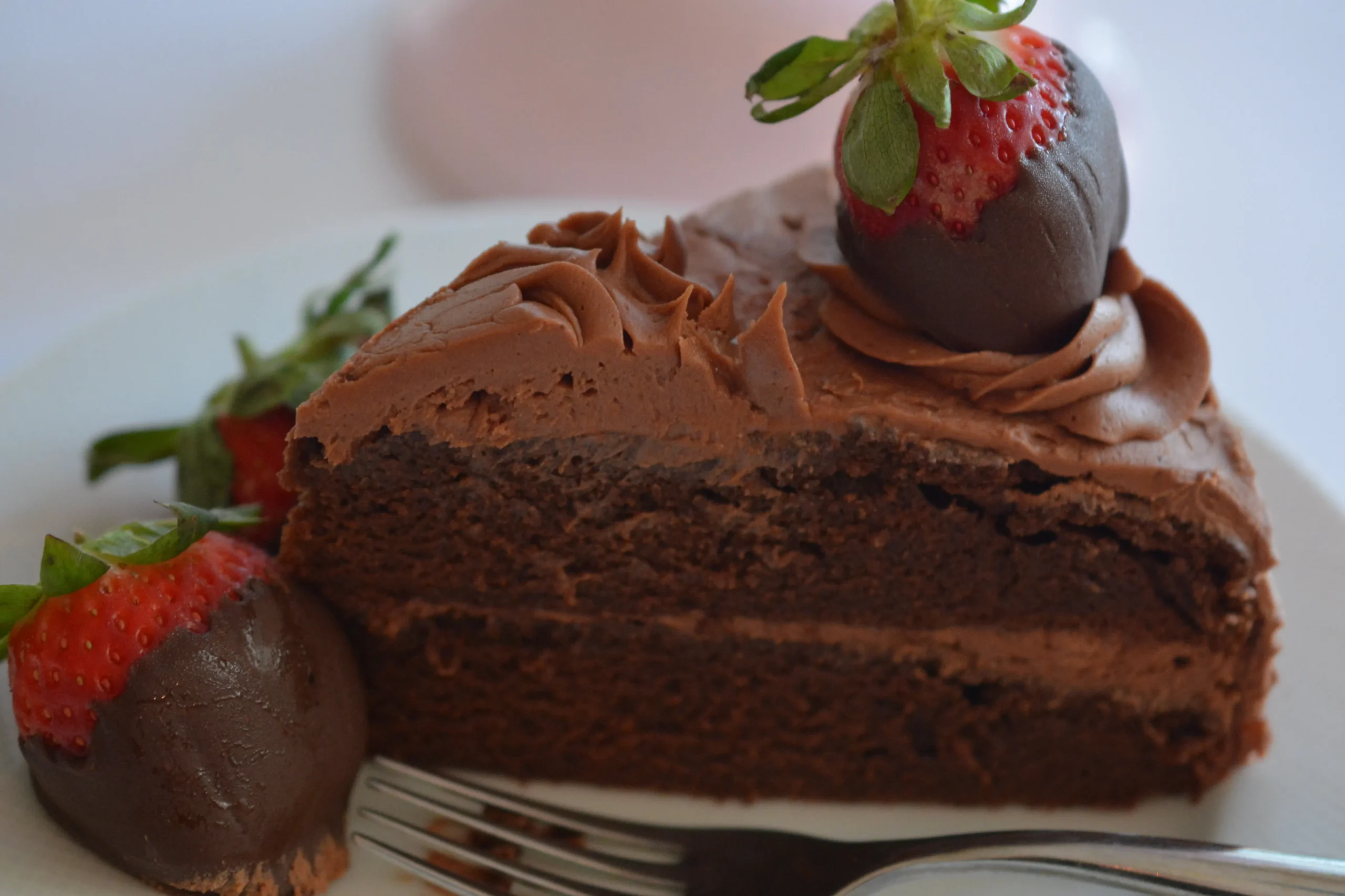 Chocolate Strawberry Coffee Layer Cake