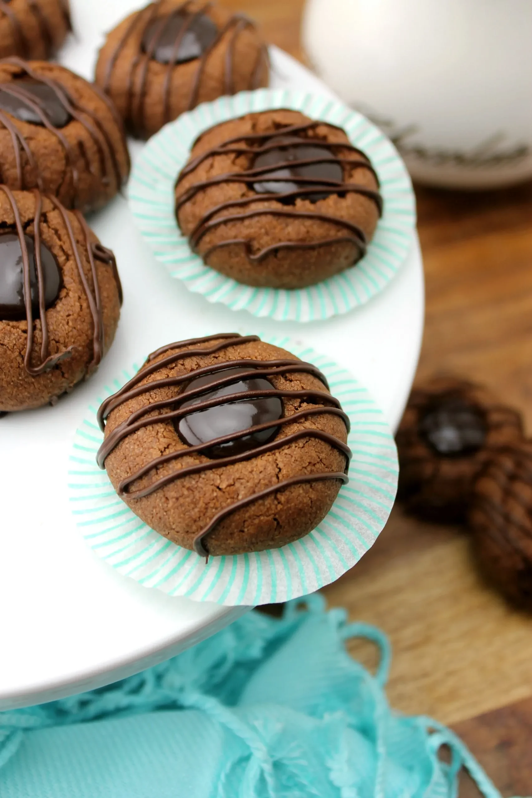 Chocolate Truffle Thumbprint Cookies