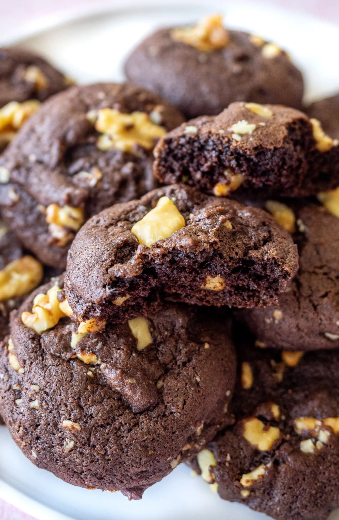 Chocolate Walnut Wafer Cookies