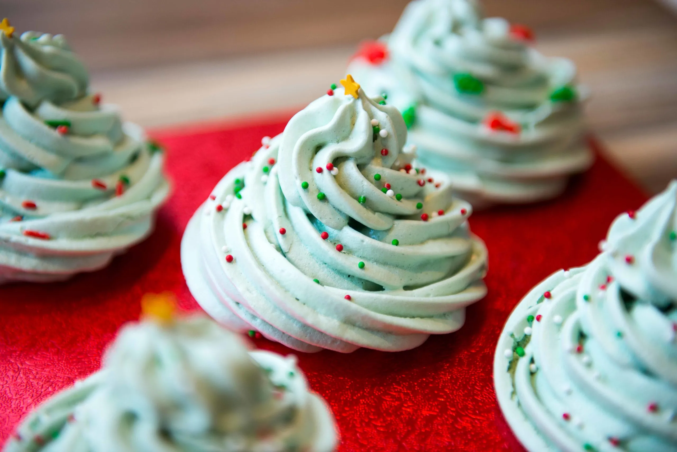 Christmas Cake Batter Meringues