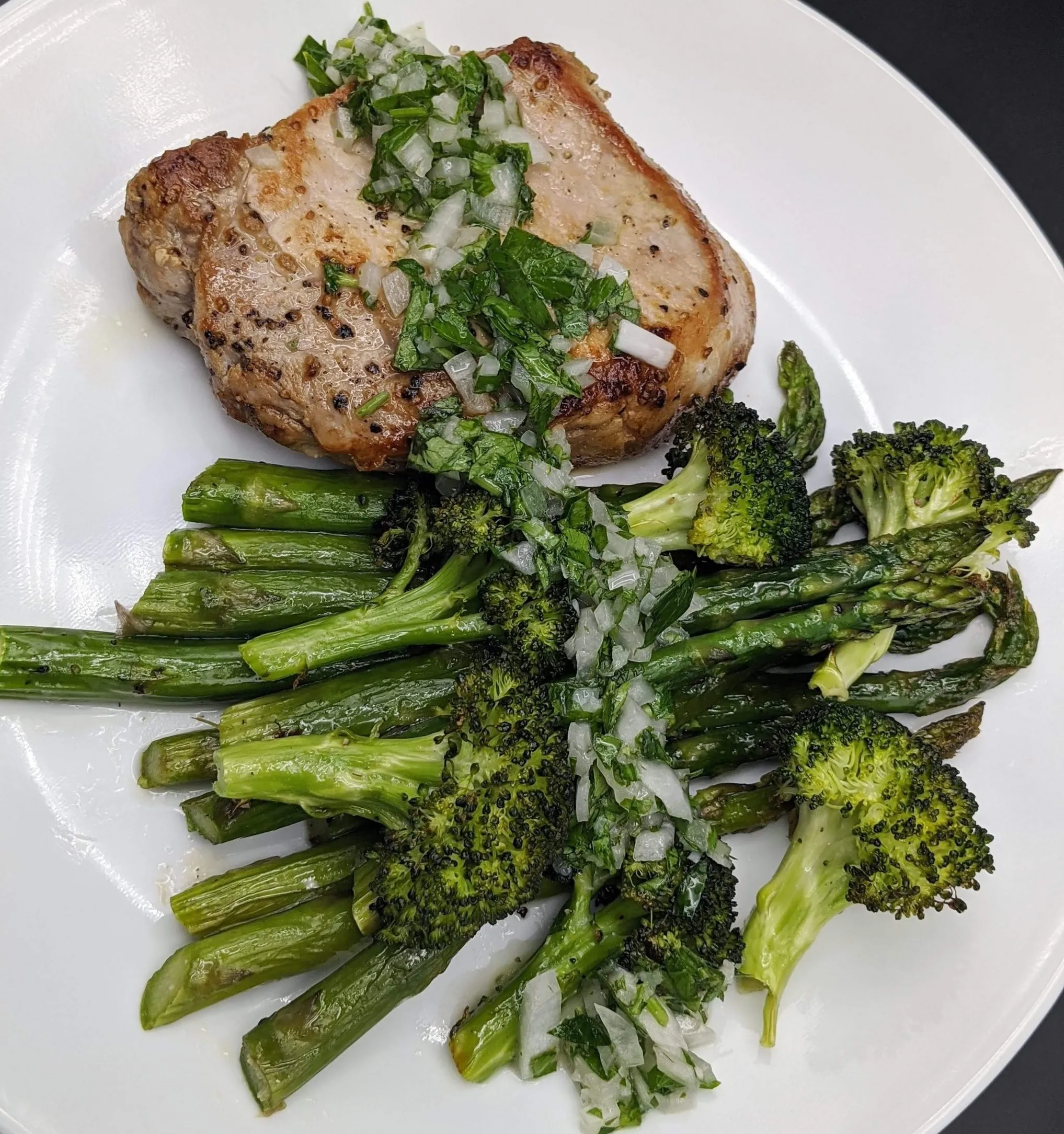 Cilantro Garlic Pork Chops