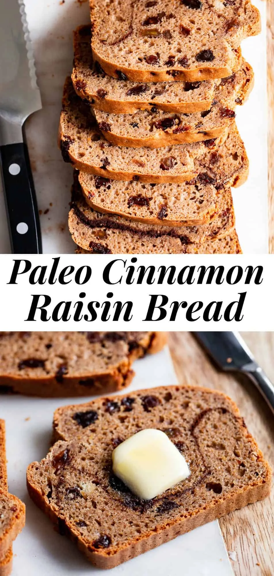 Cinnamon Raisin Bread Paleo Gluten Free Dairy Free
