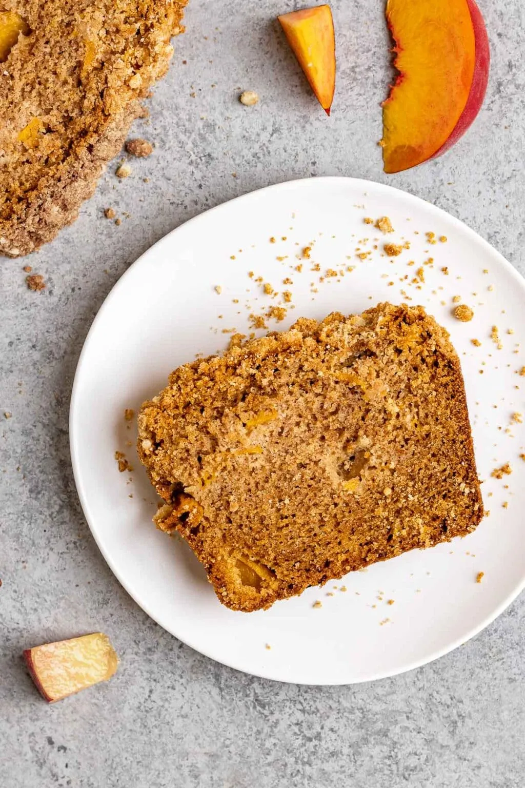 Cinnamon Streusel Peach Bread