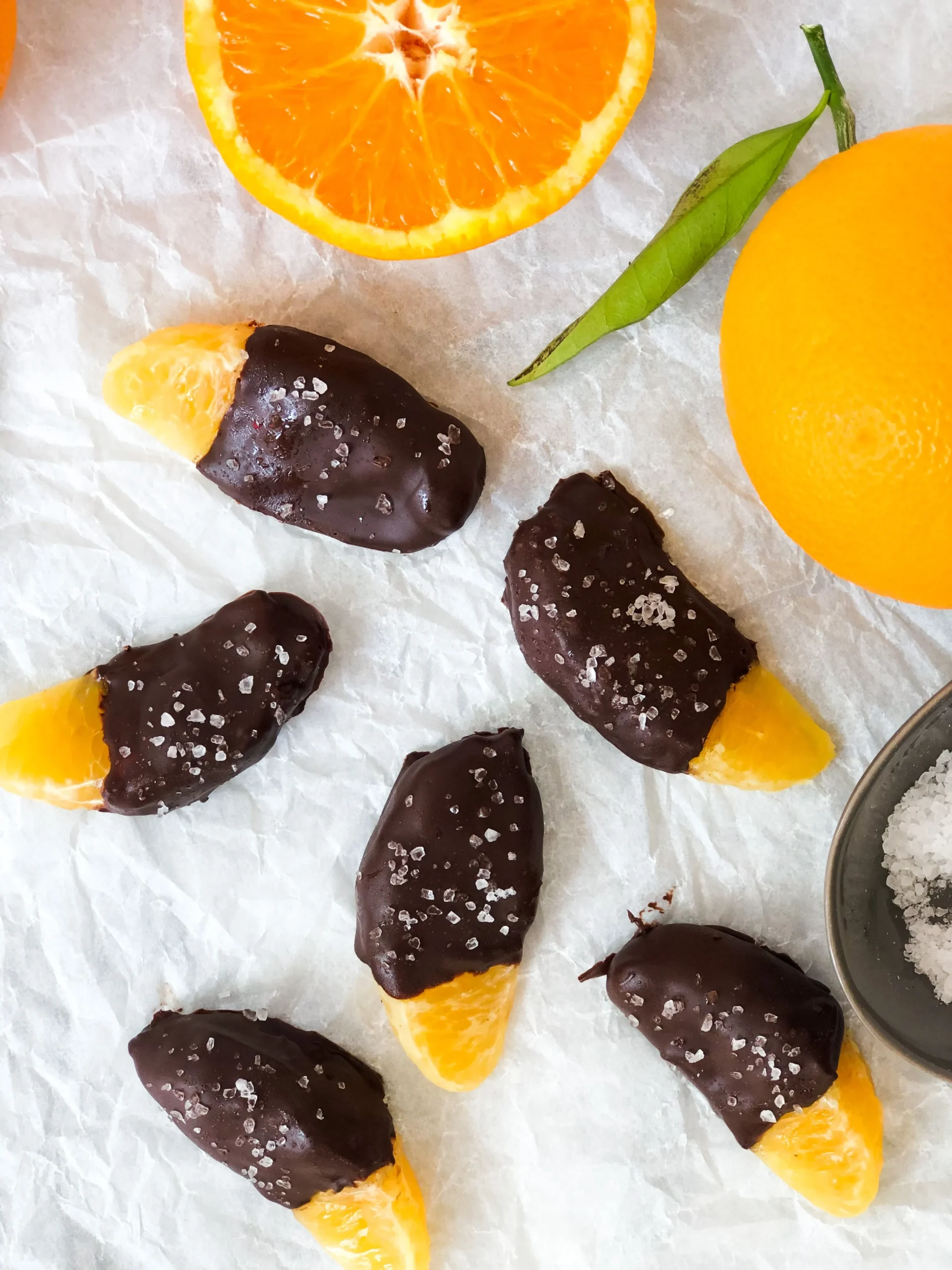 Citrus Fruits Dipped in Chocolate