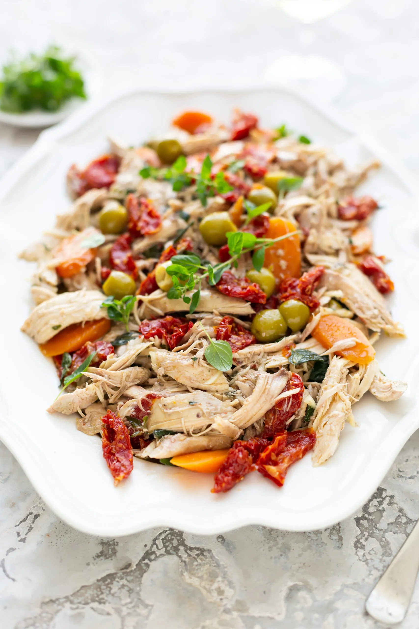 Clean Eating Sun Dried Tomato and Olive Chicken