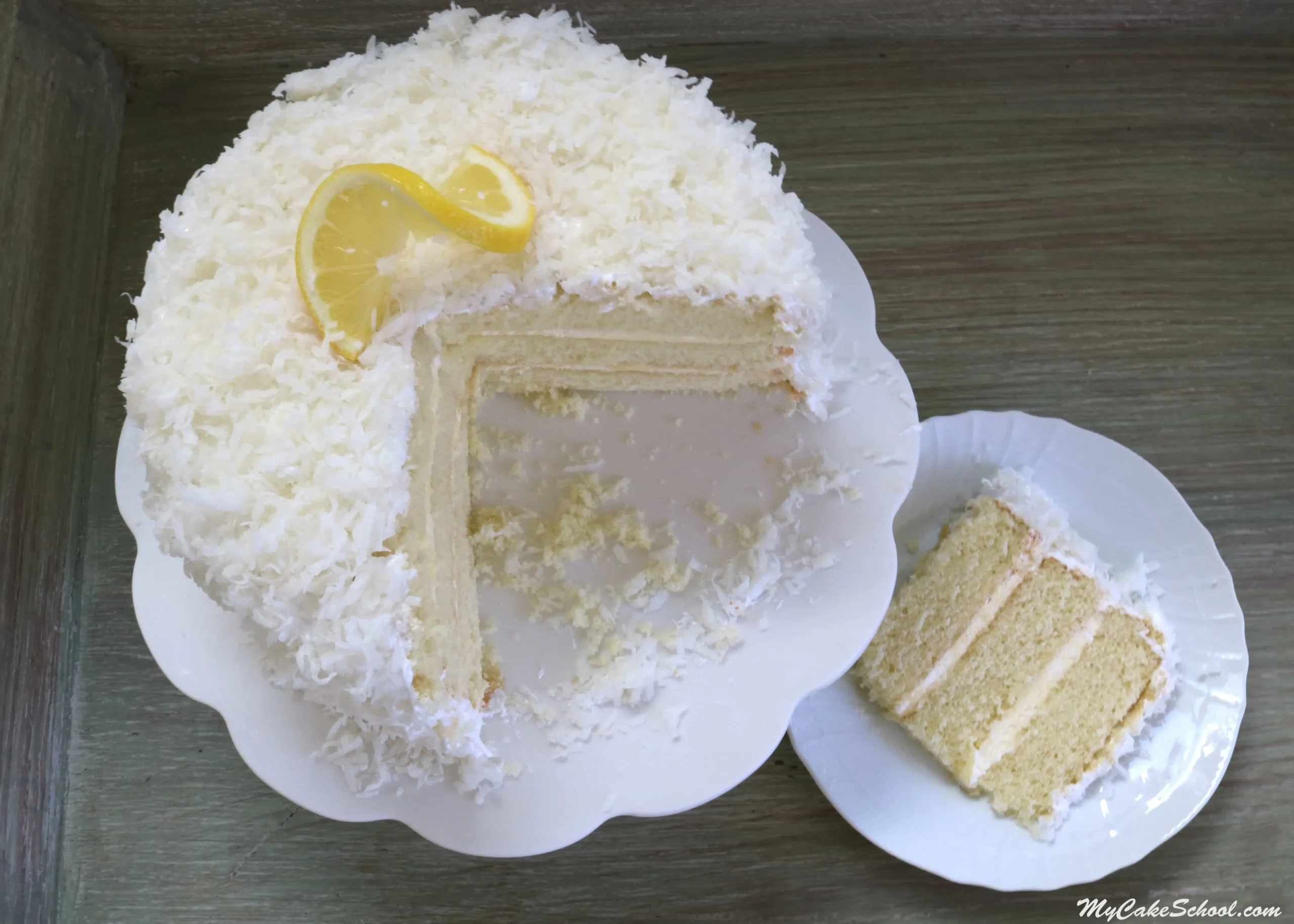 Coconut Lemon Cake from Scratch