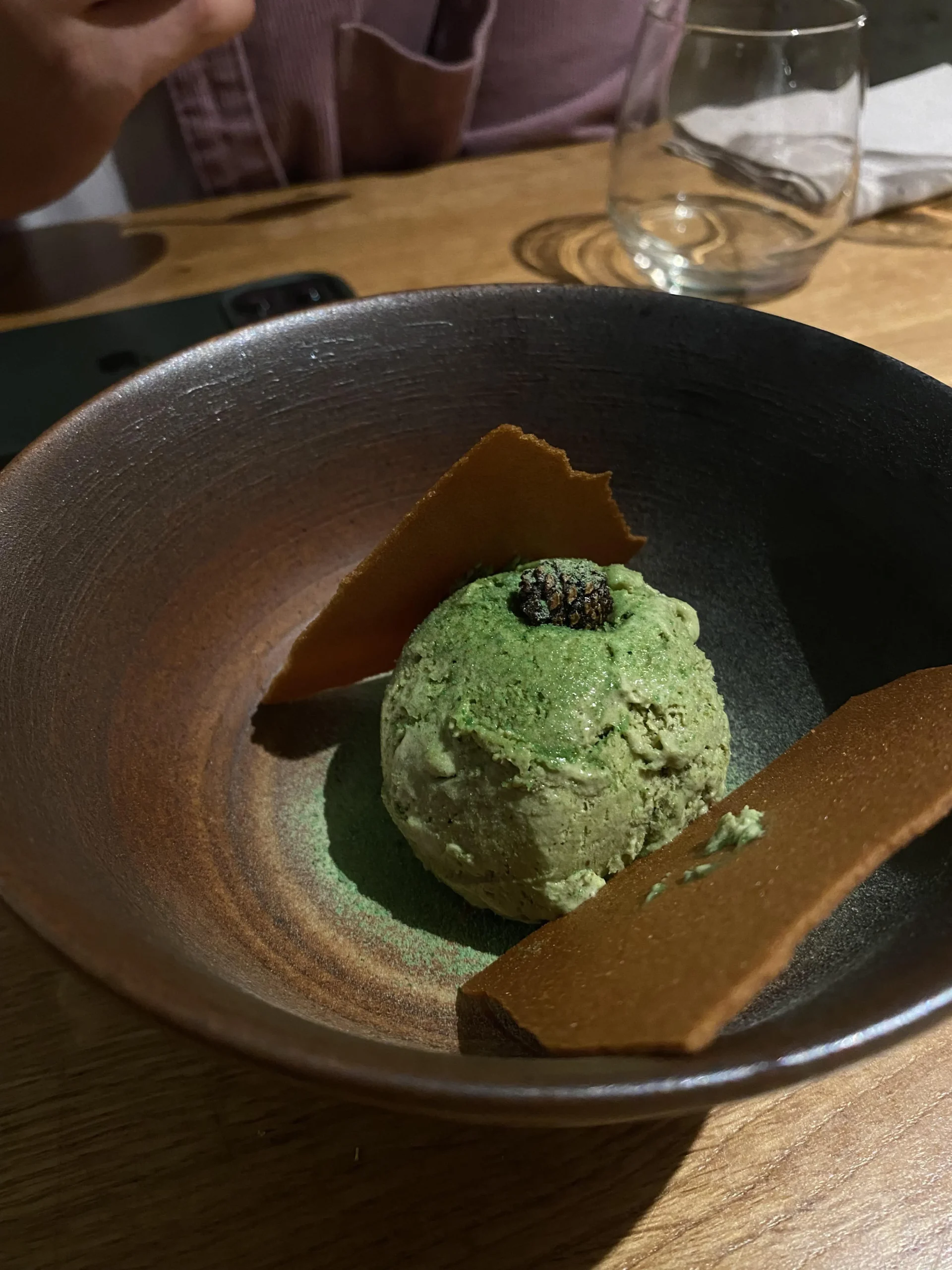 Coffee Ice Cream with Rosemary Shortbread