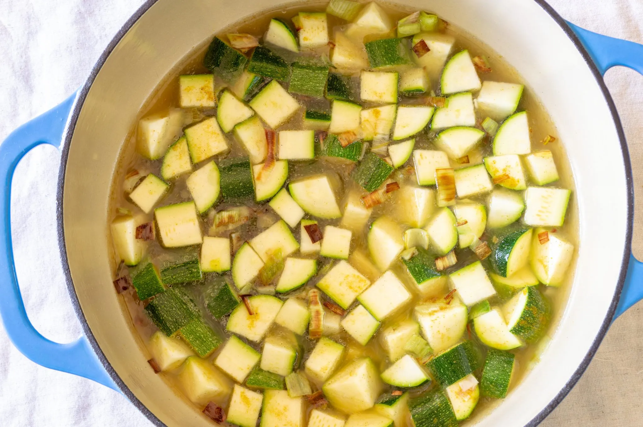 Cold Zucchini Soup with Curry