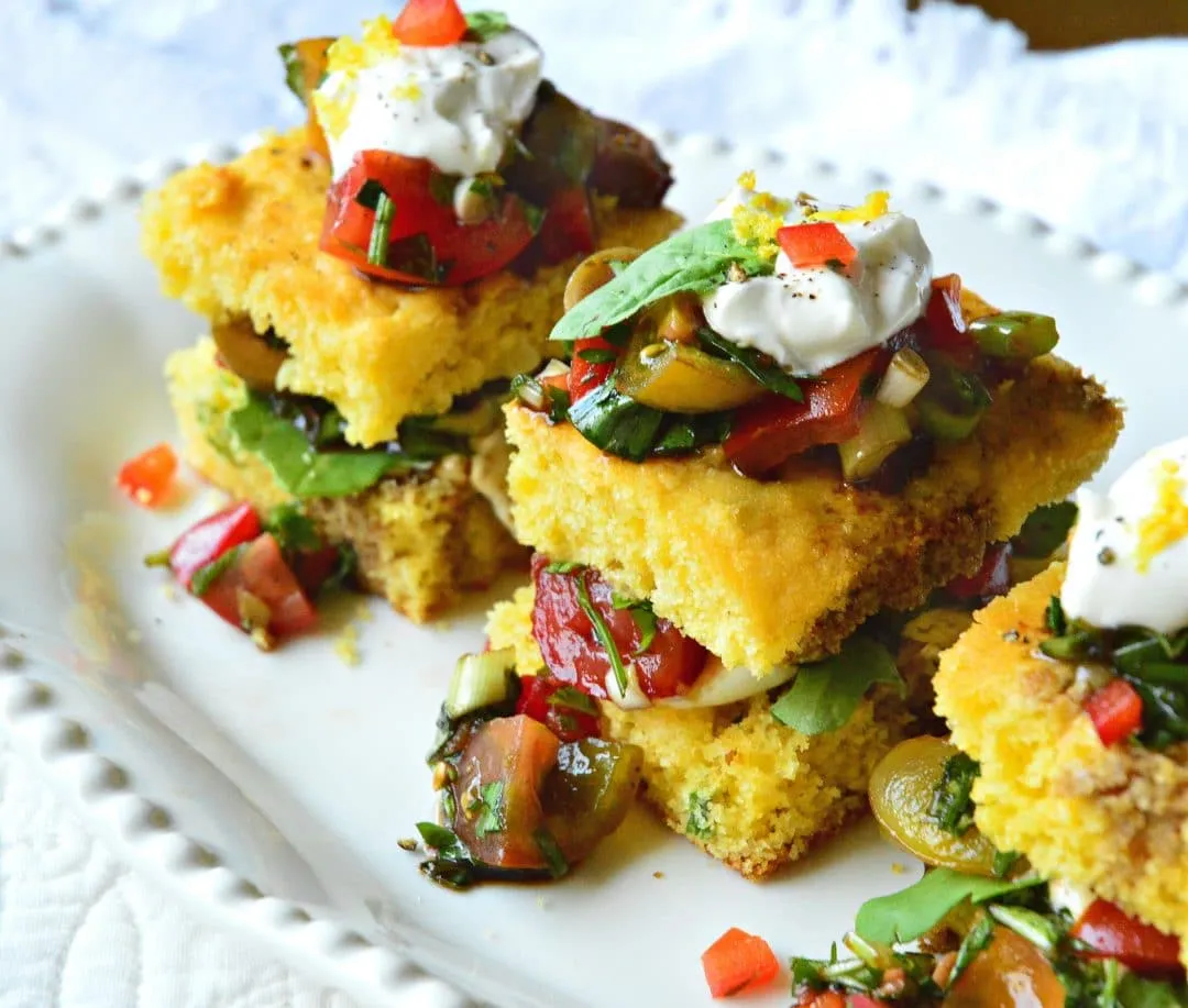 Corn Bread, Tomato, and Cilantro Salad