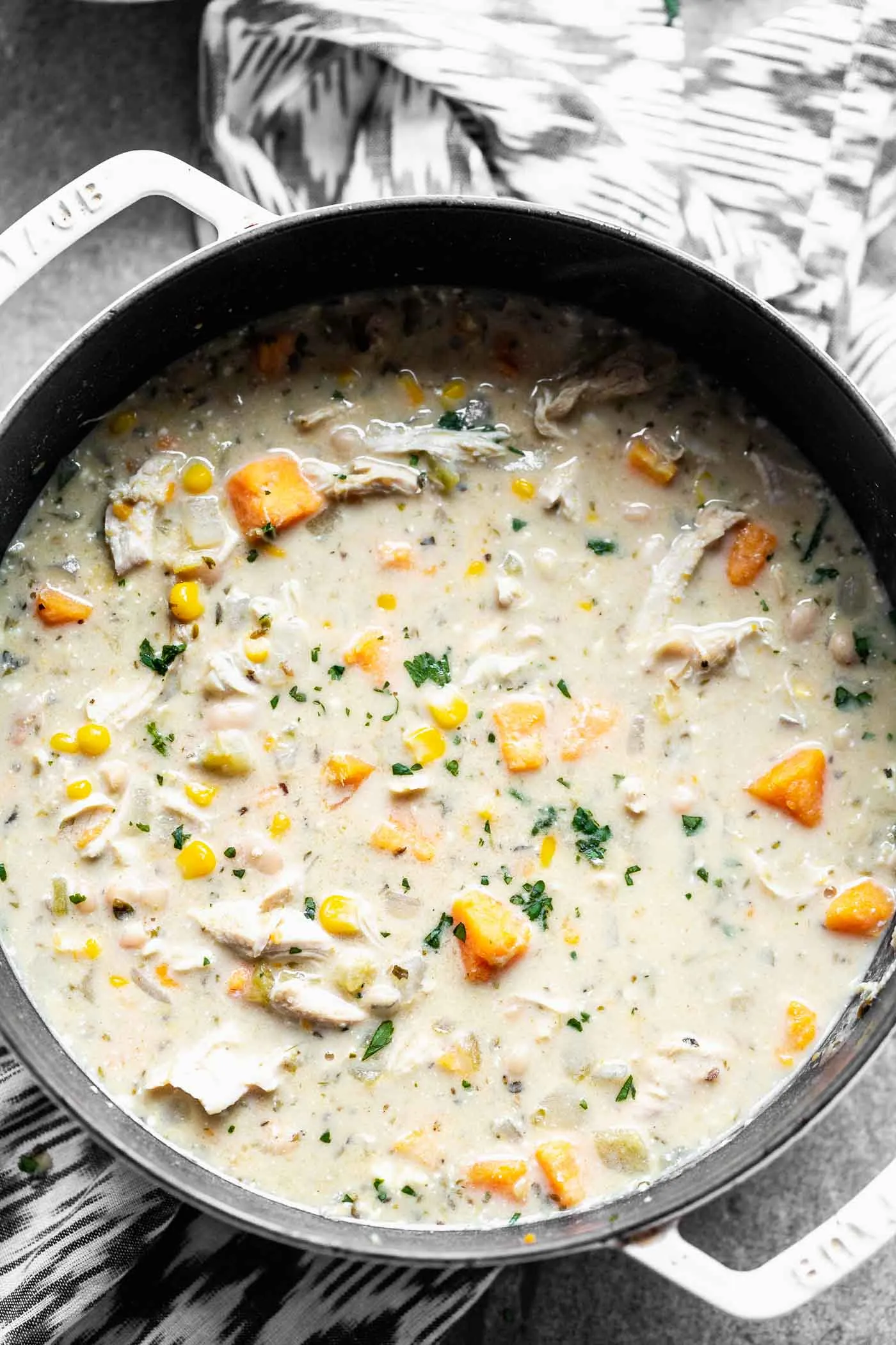 Corn Sweet Potato Chicken Chili