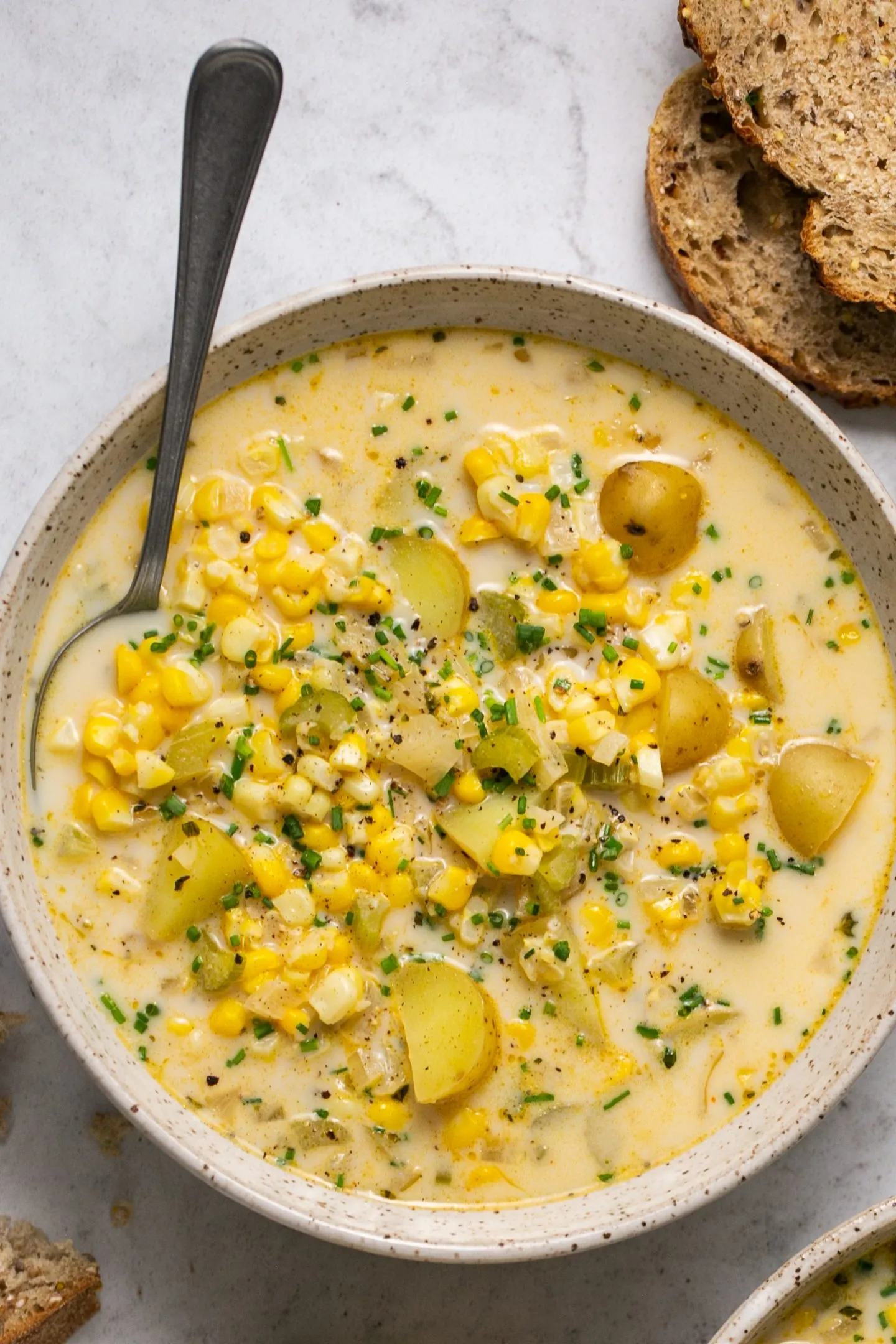 Corn and Potato Chowder with Tilapia