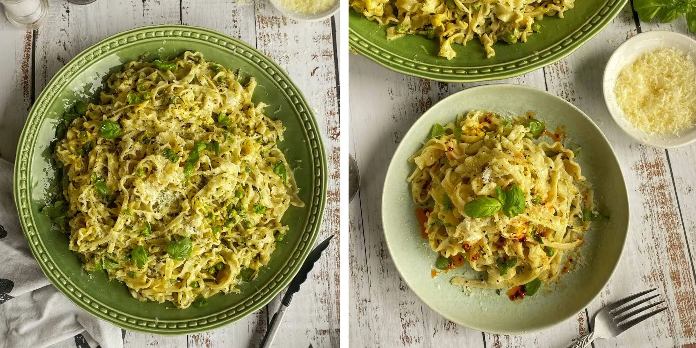 Courgette Lemon and Garlic Pasta