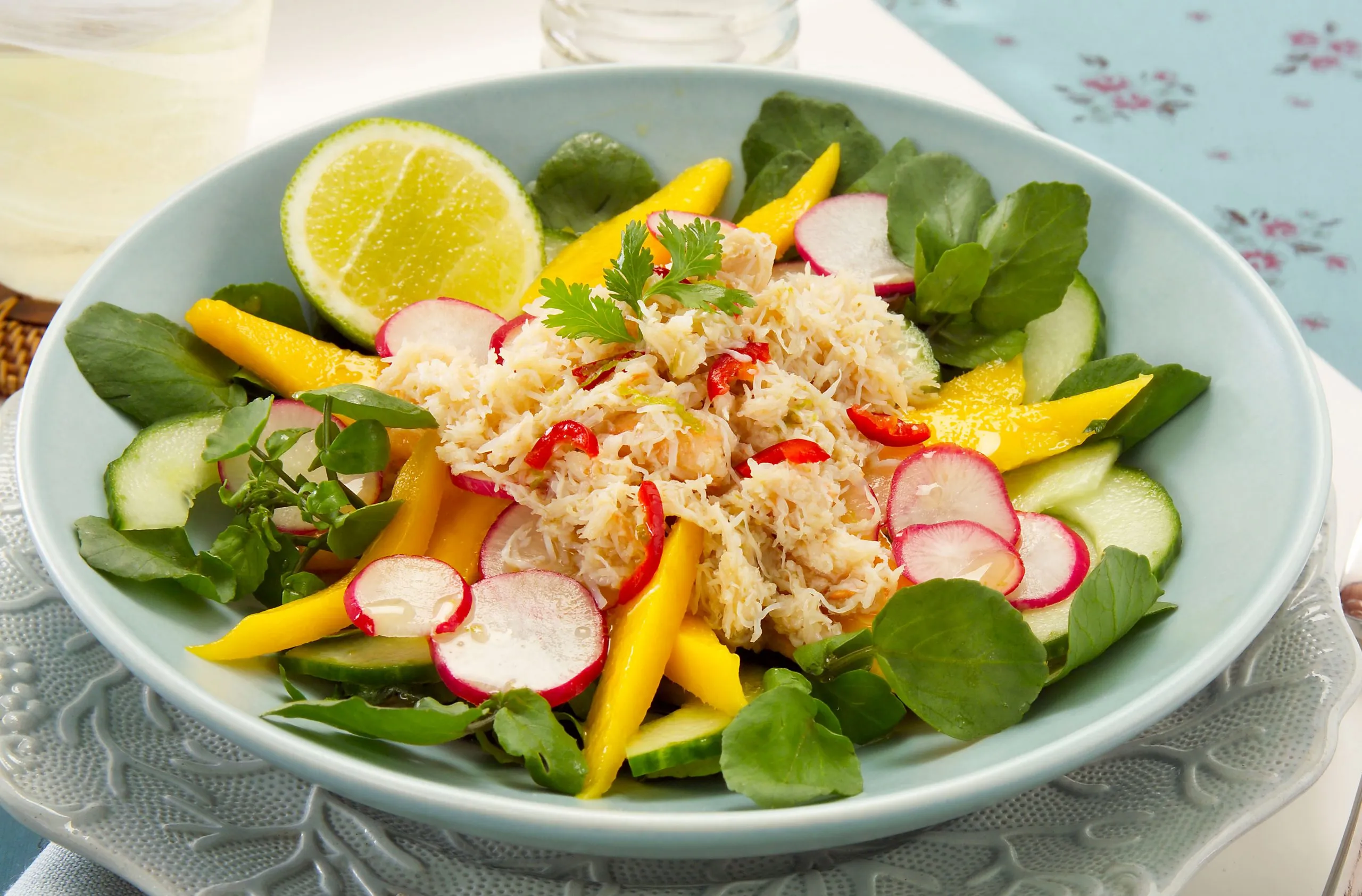 Crab Salad with Green Yellow Mango