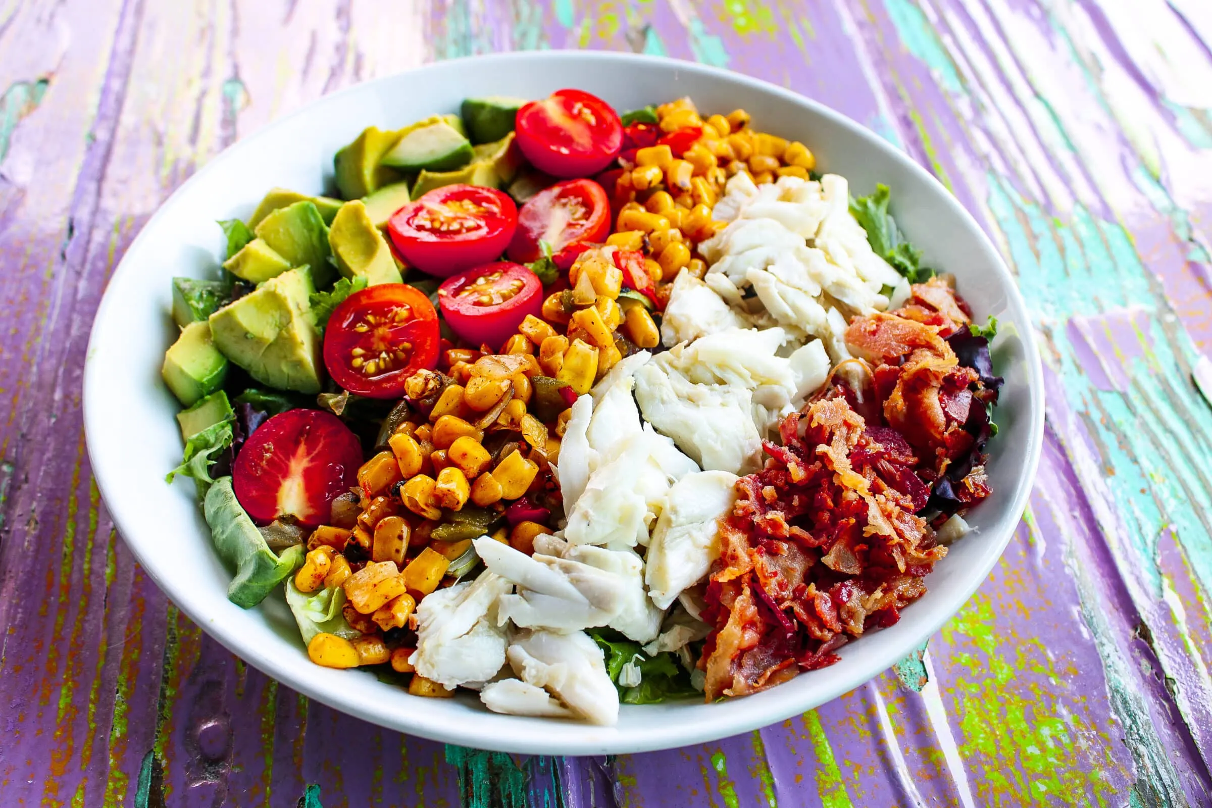 Crab Shrimp Seafood Cobb Salad