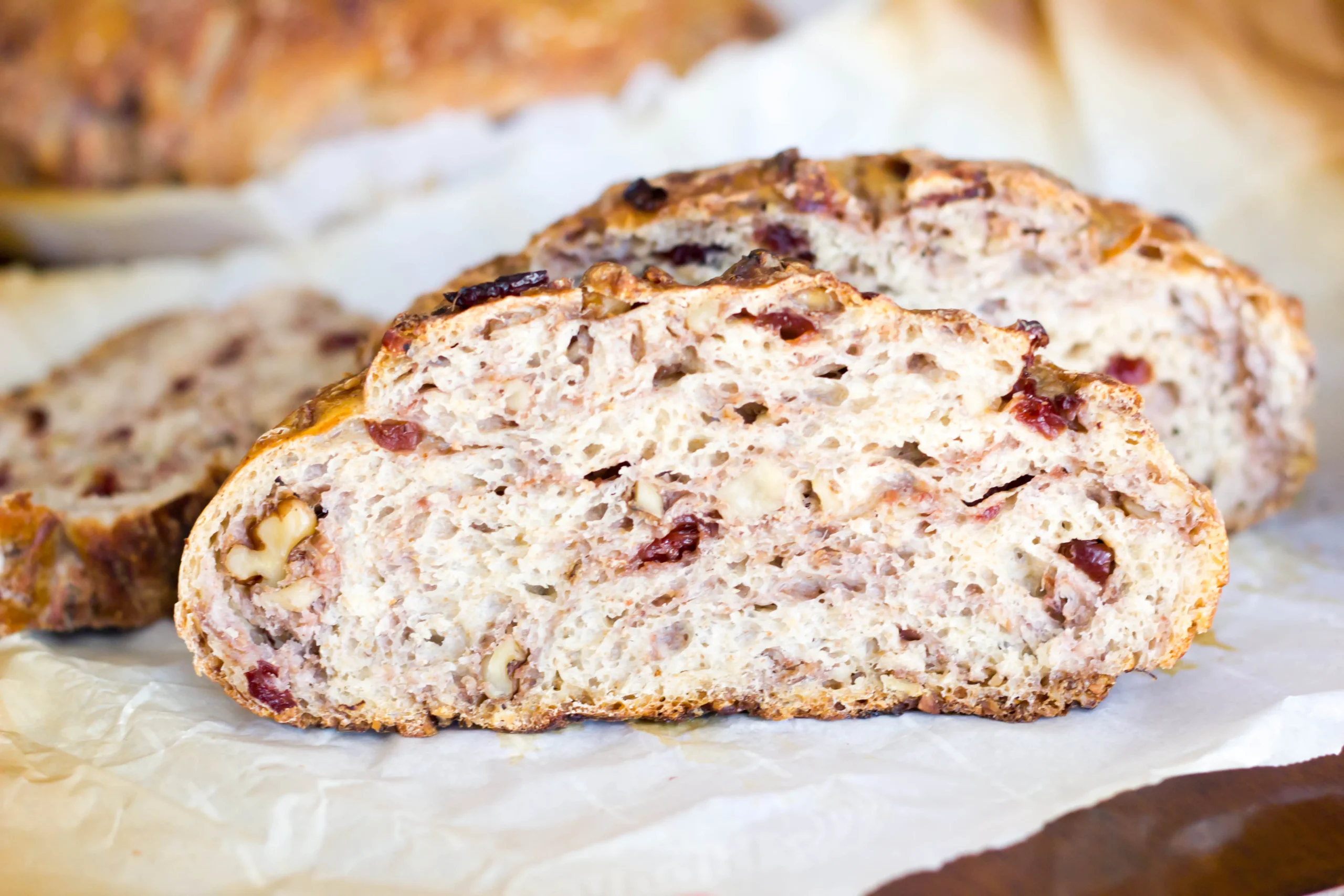 Cranberry Walnut Bread No Knead Instant Pot Bread