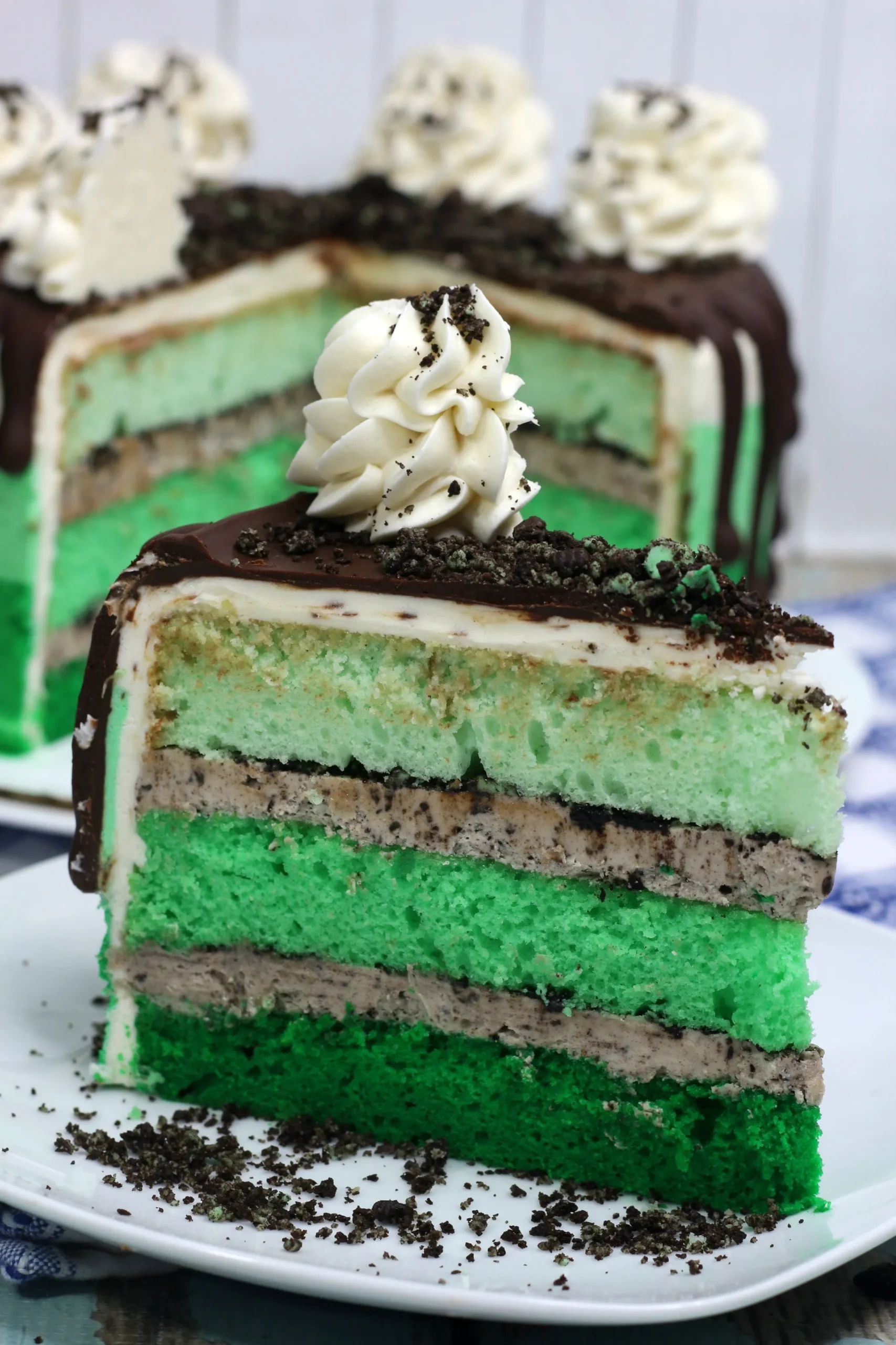 Cream Cake with Mint Taste