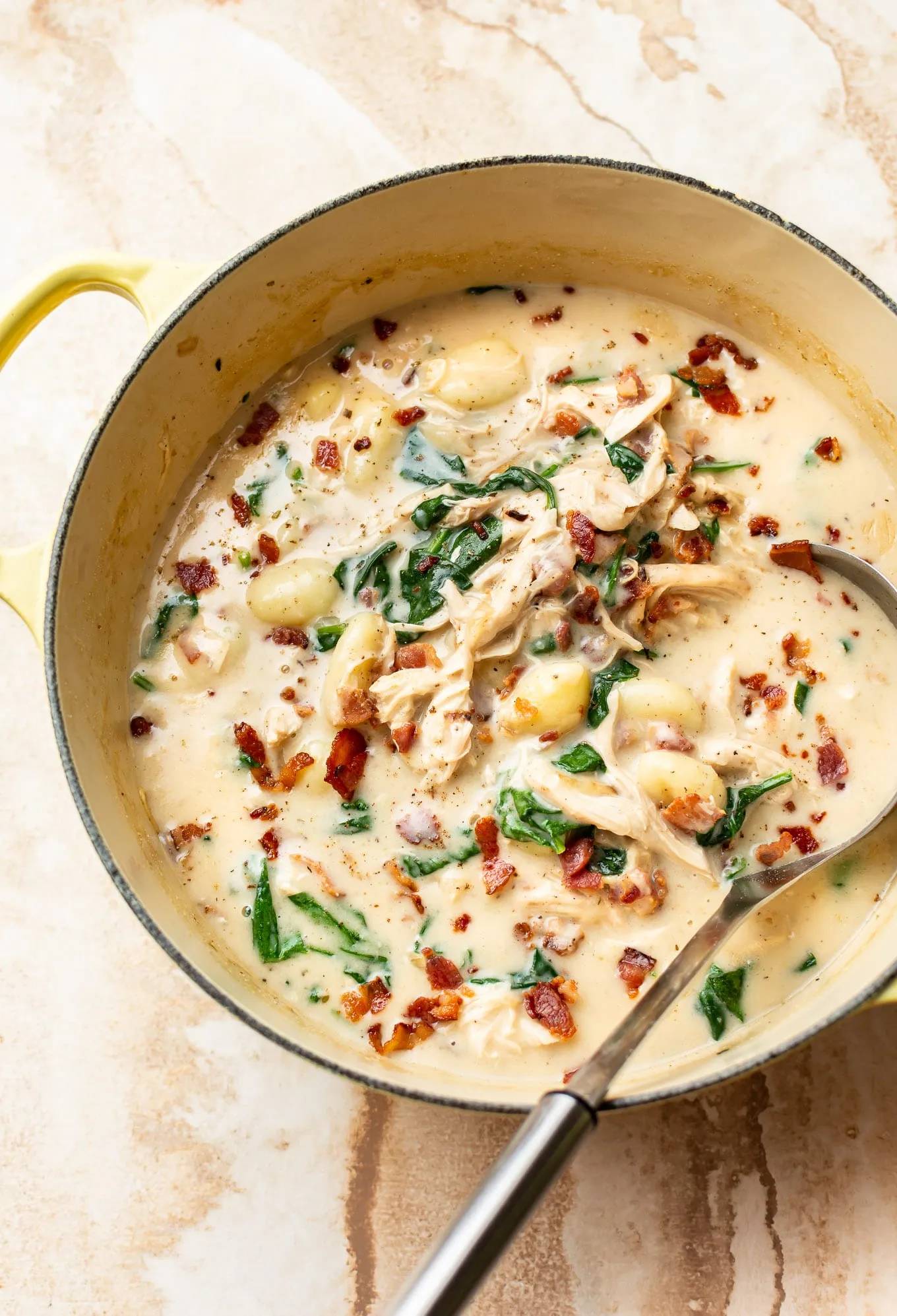 Creamy Bacon Mushroom Gnocchi Soup