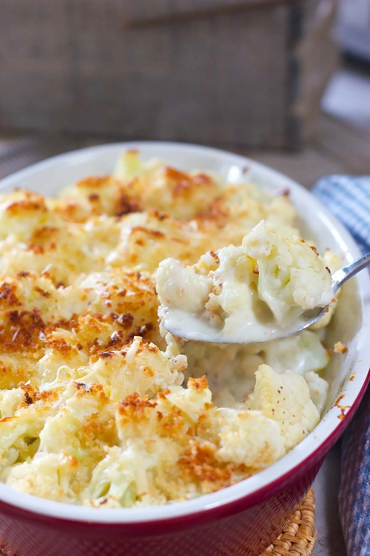 Creamy Cauliflower Au Gratin Soup