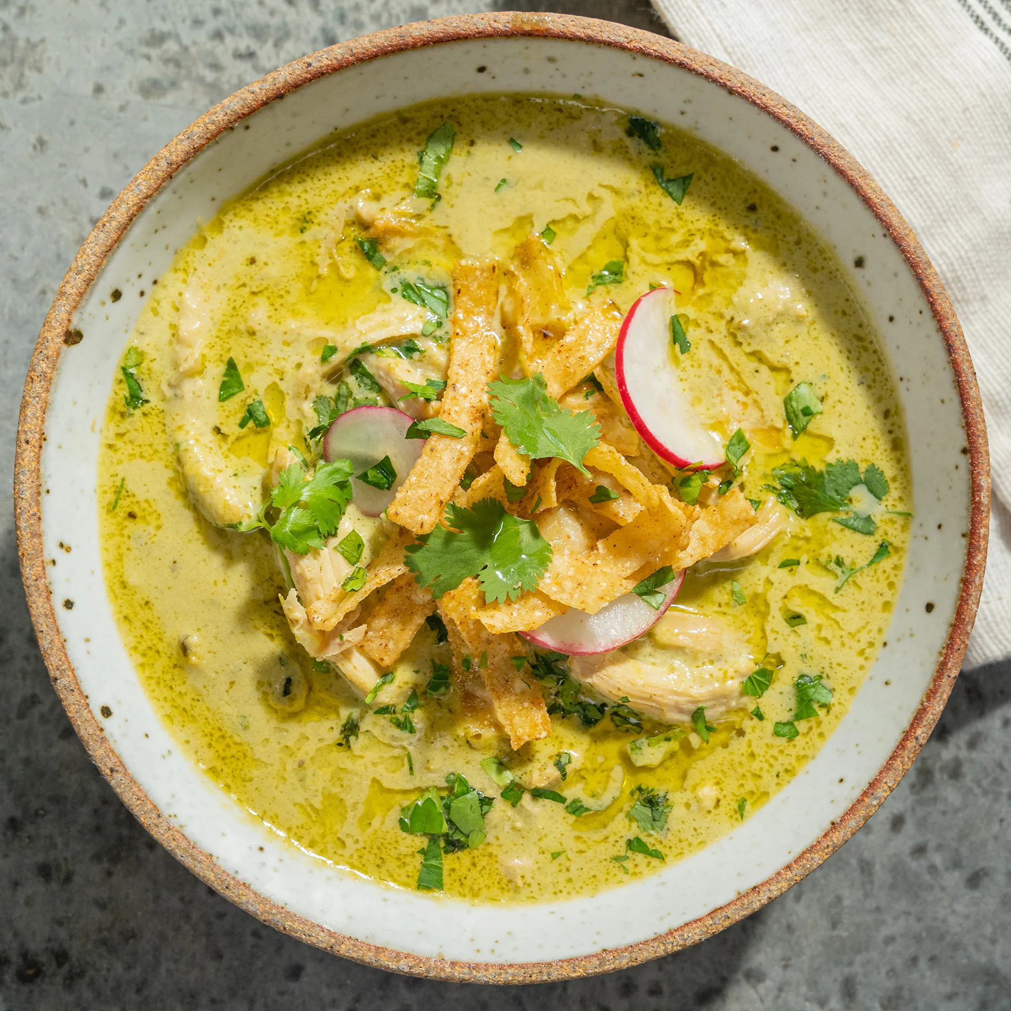 Creamy Chicken Poblano Soup