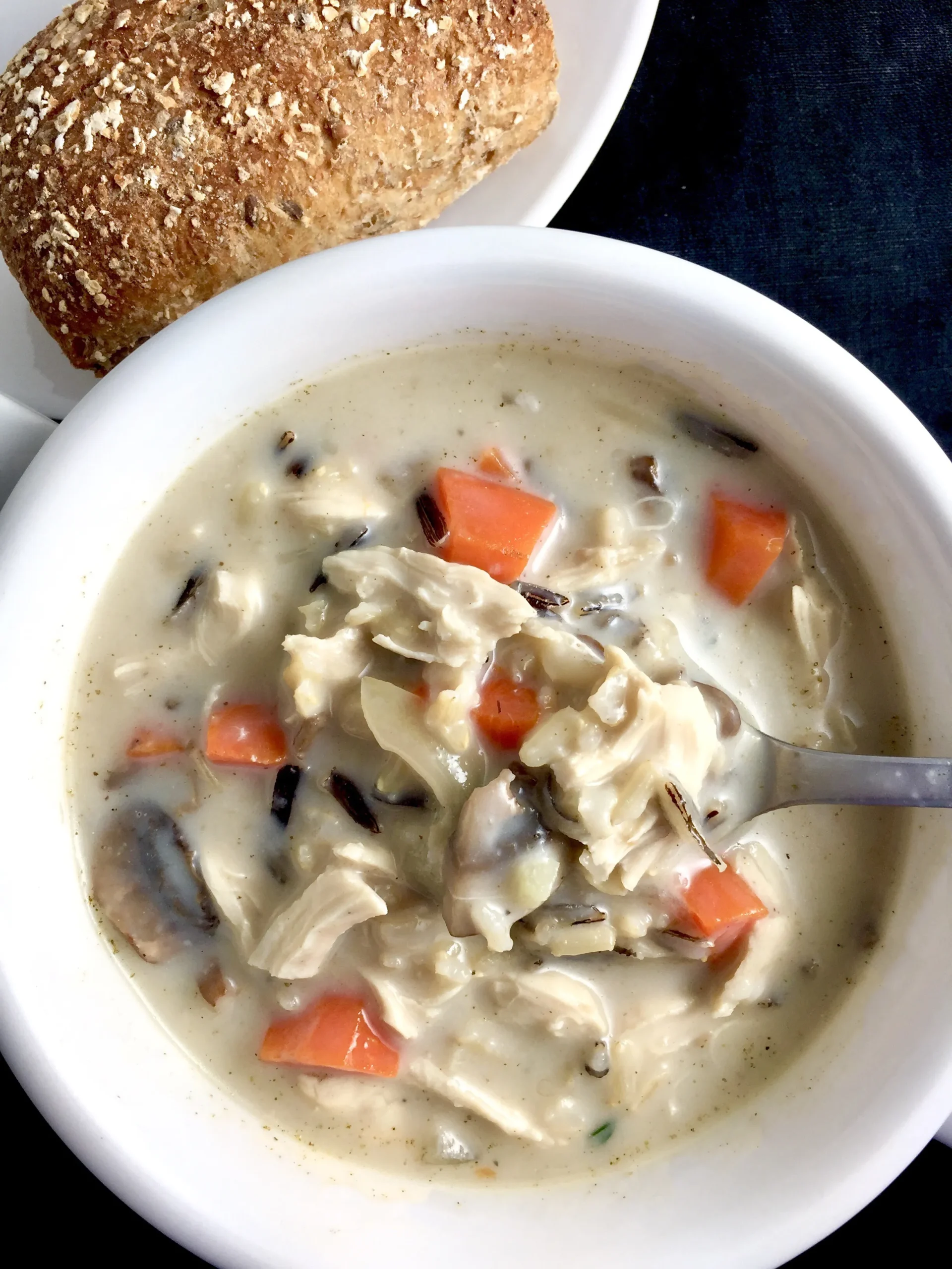 Creamy Chicken Wild Rice Soup GF