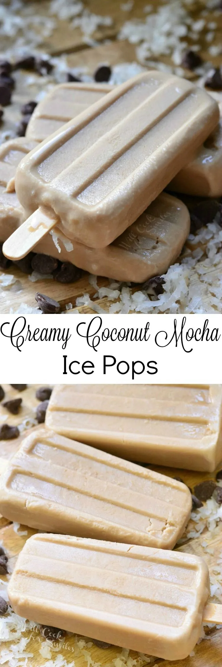 Creamy Coconut Mocha Ice Pops