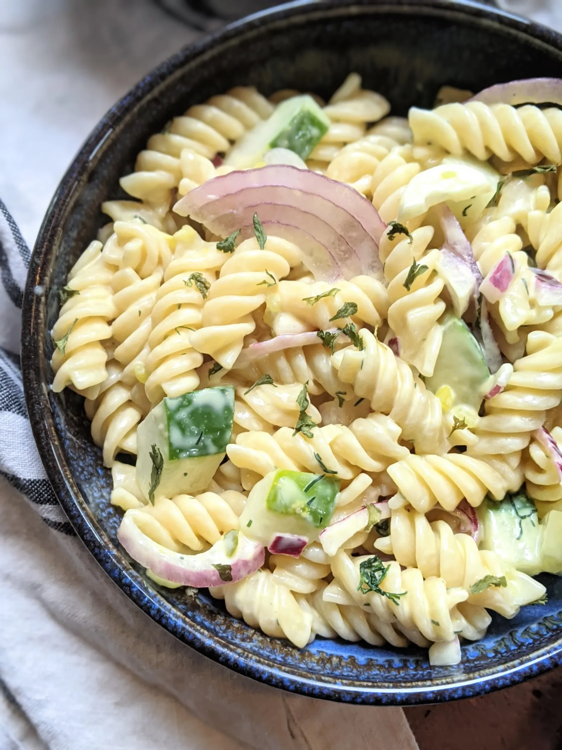 Creamy Cucumber Pasta Salad
