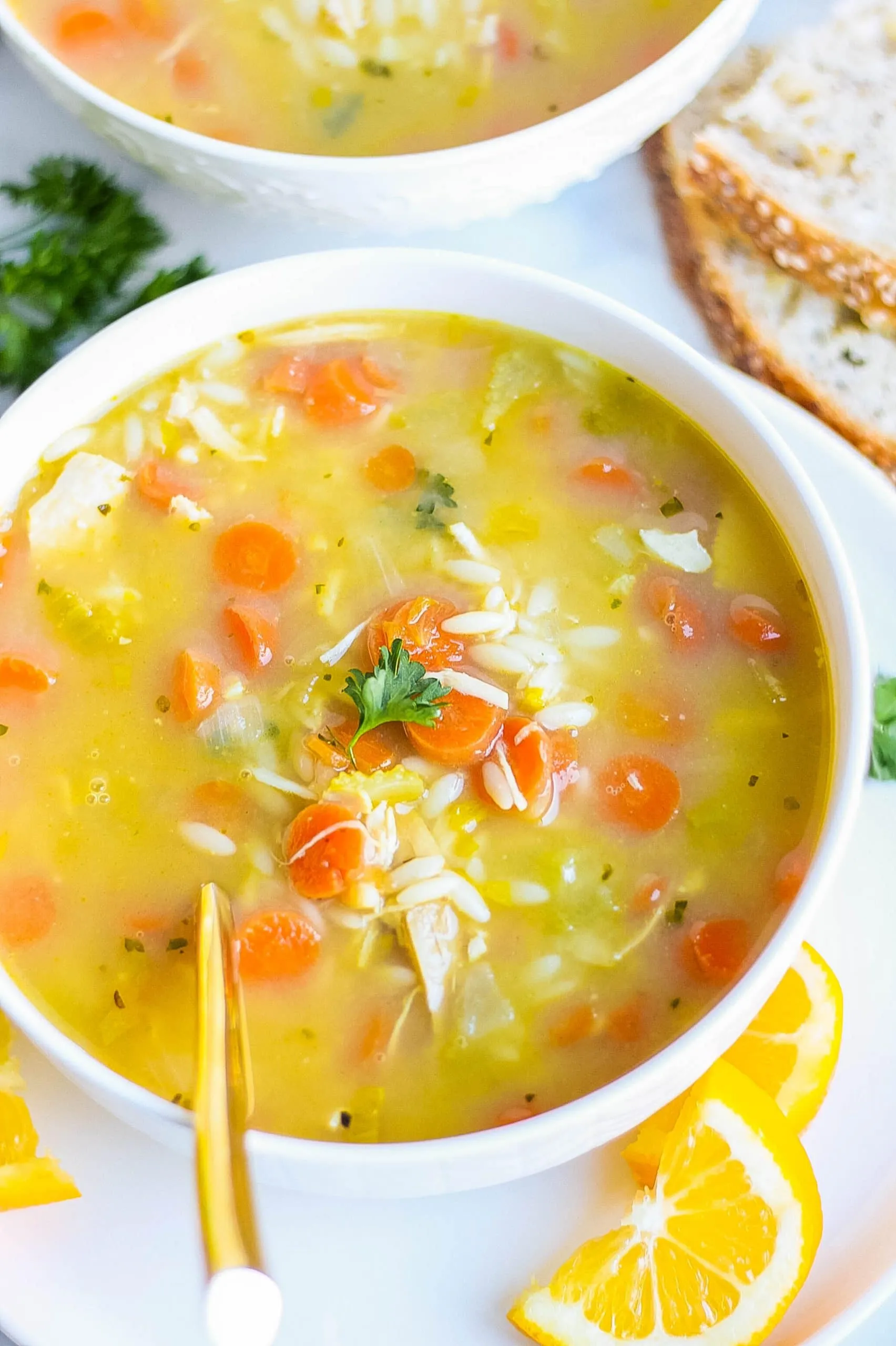 Creamy Lemon Orzo Soup