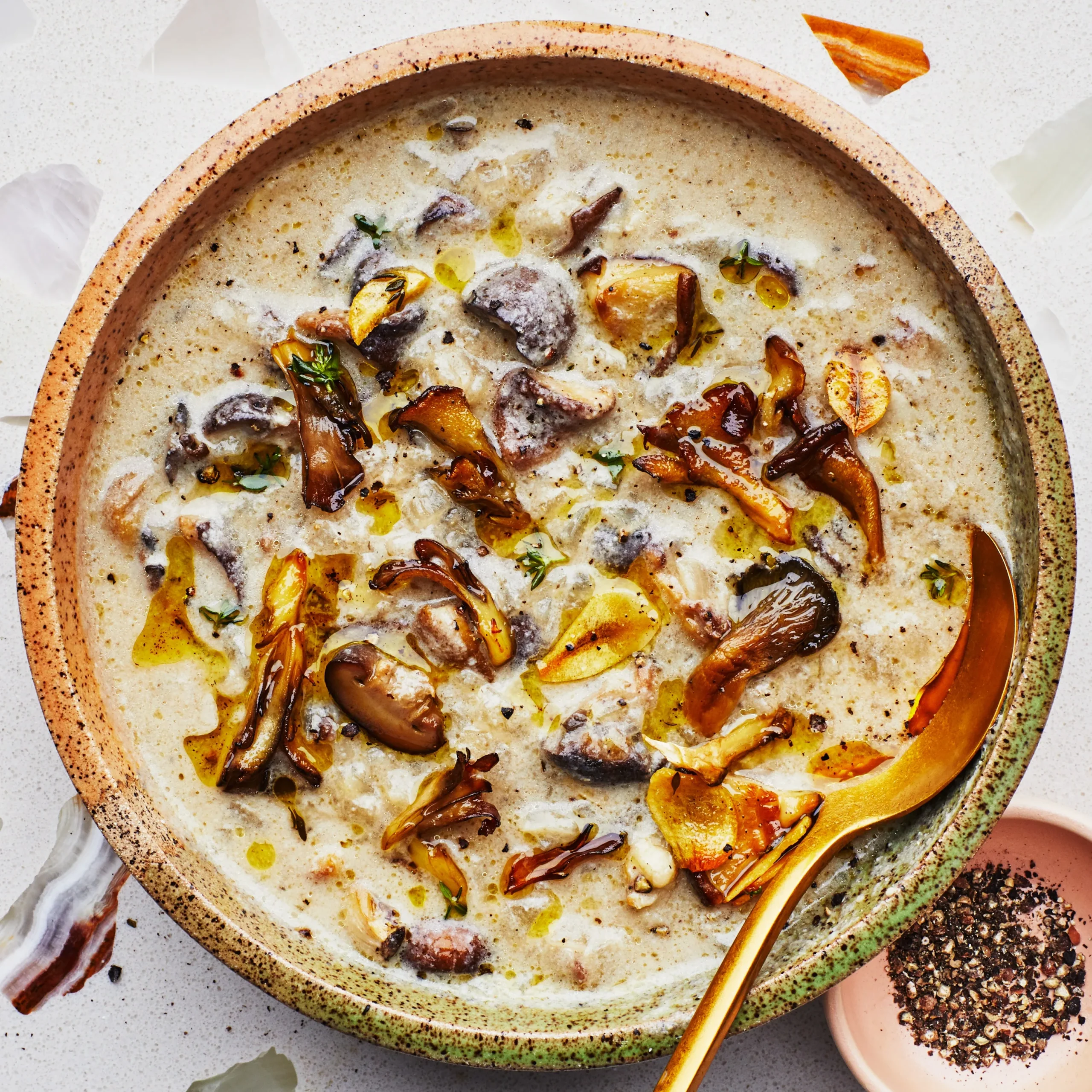 Creamy Mushroom Soup with Cream Cheese