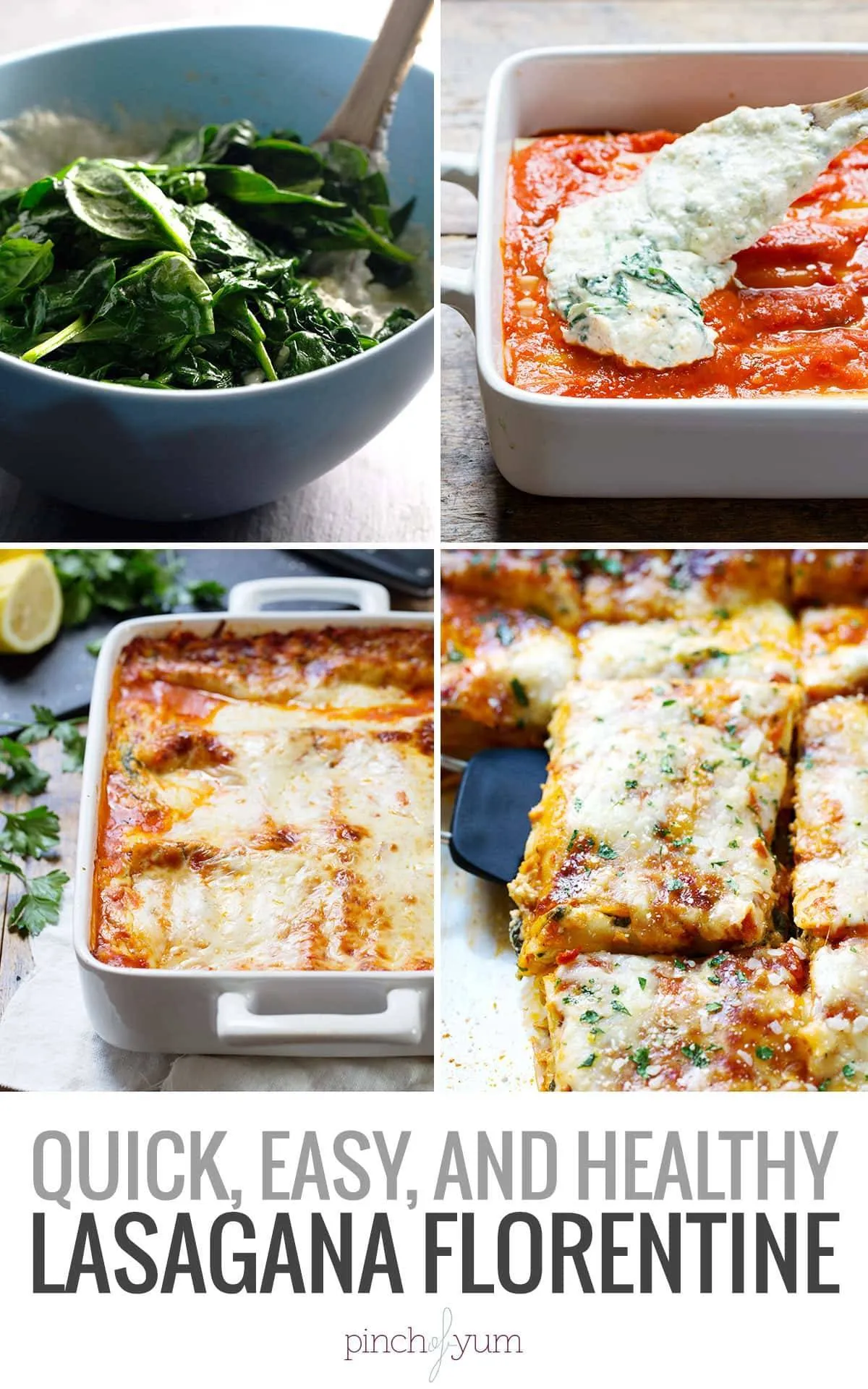 Creamy Tomato Lasagna Florentine