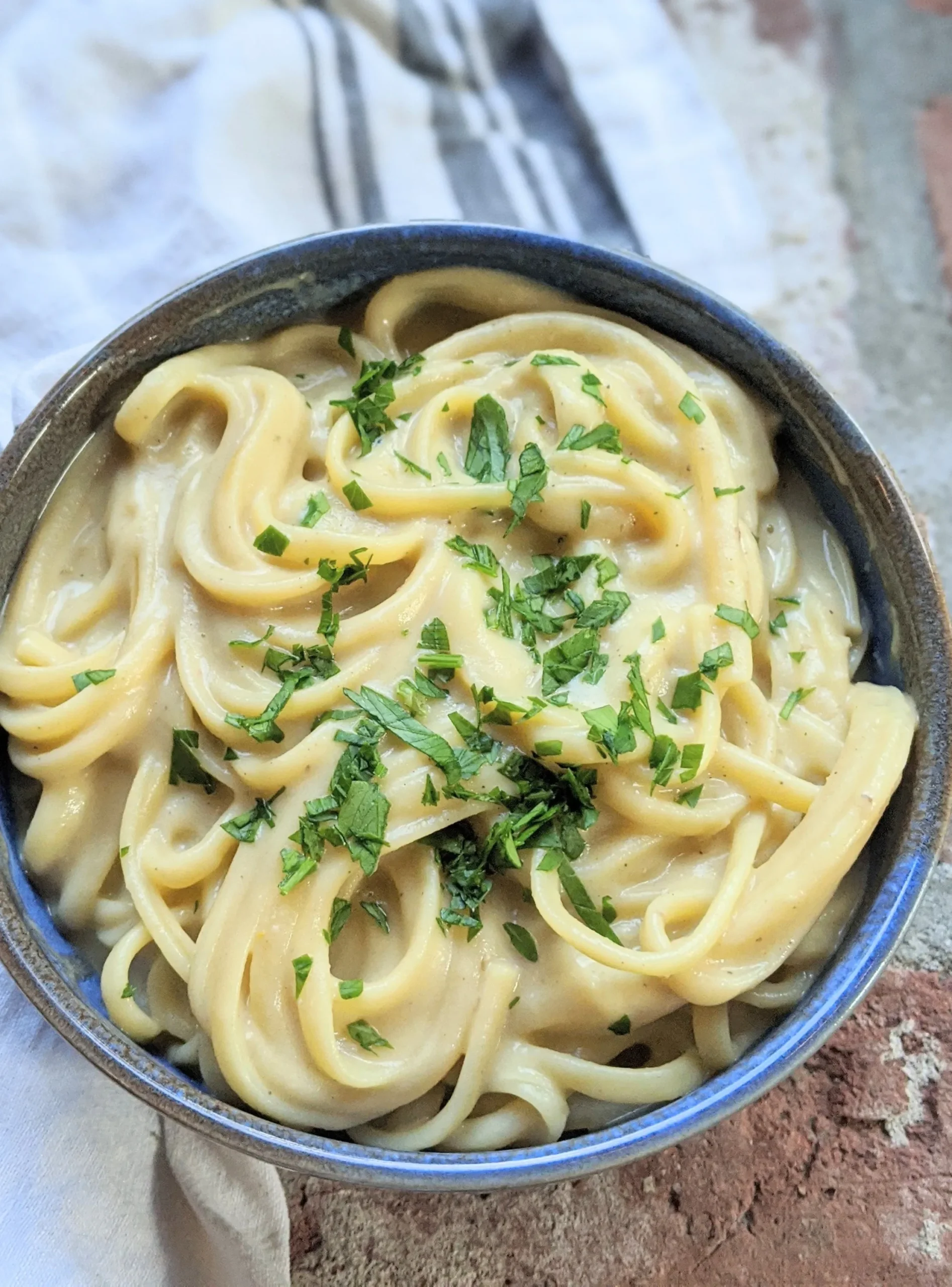 Creamy Vegan Alfredo with Vegetables