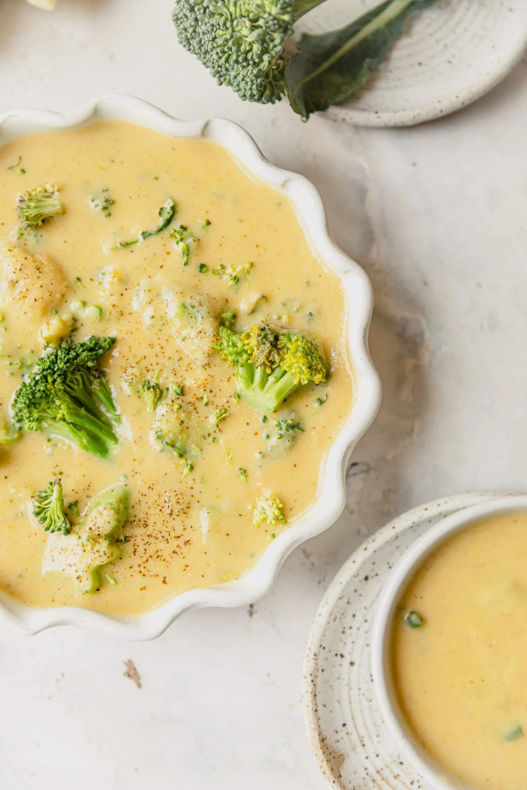 Creamy Vegan Broccoli Cauliflower Soup