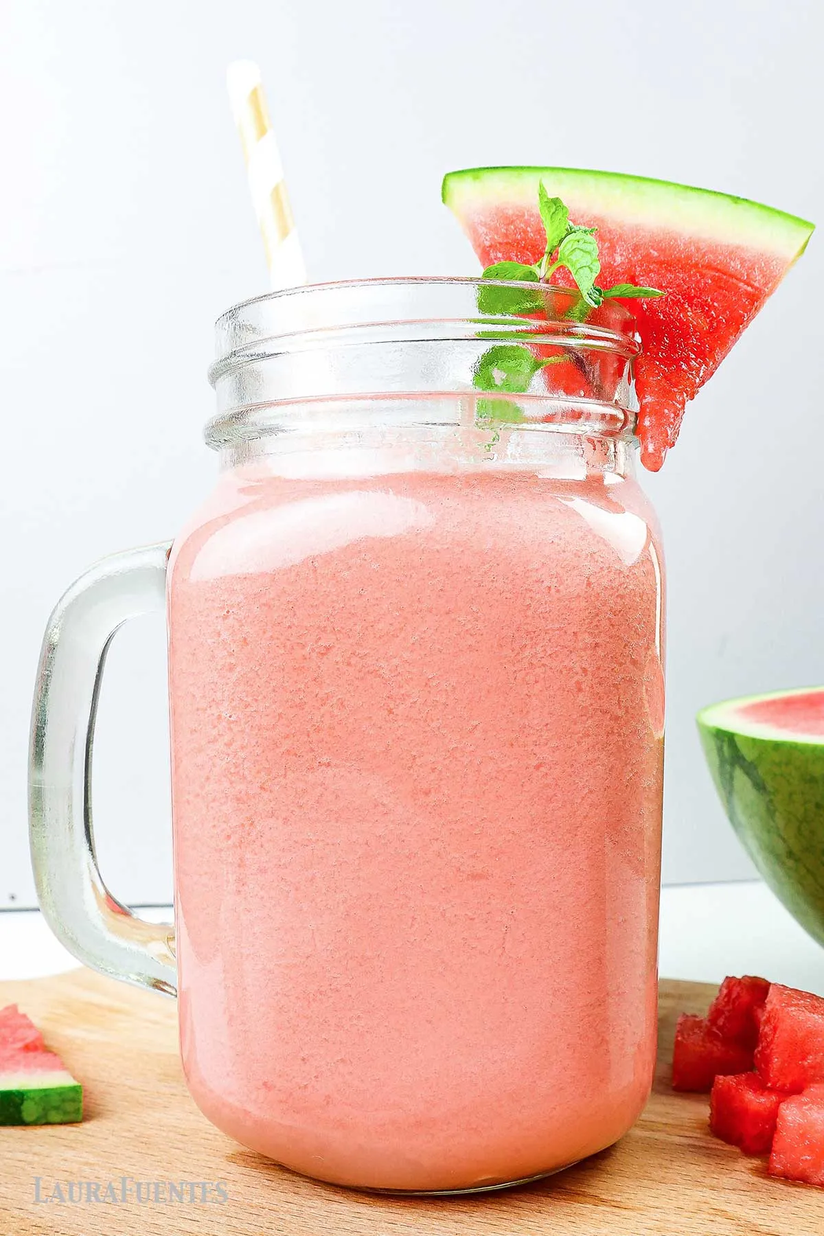 Creamy Watermelon Smoothie with Yogurt