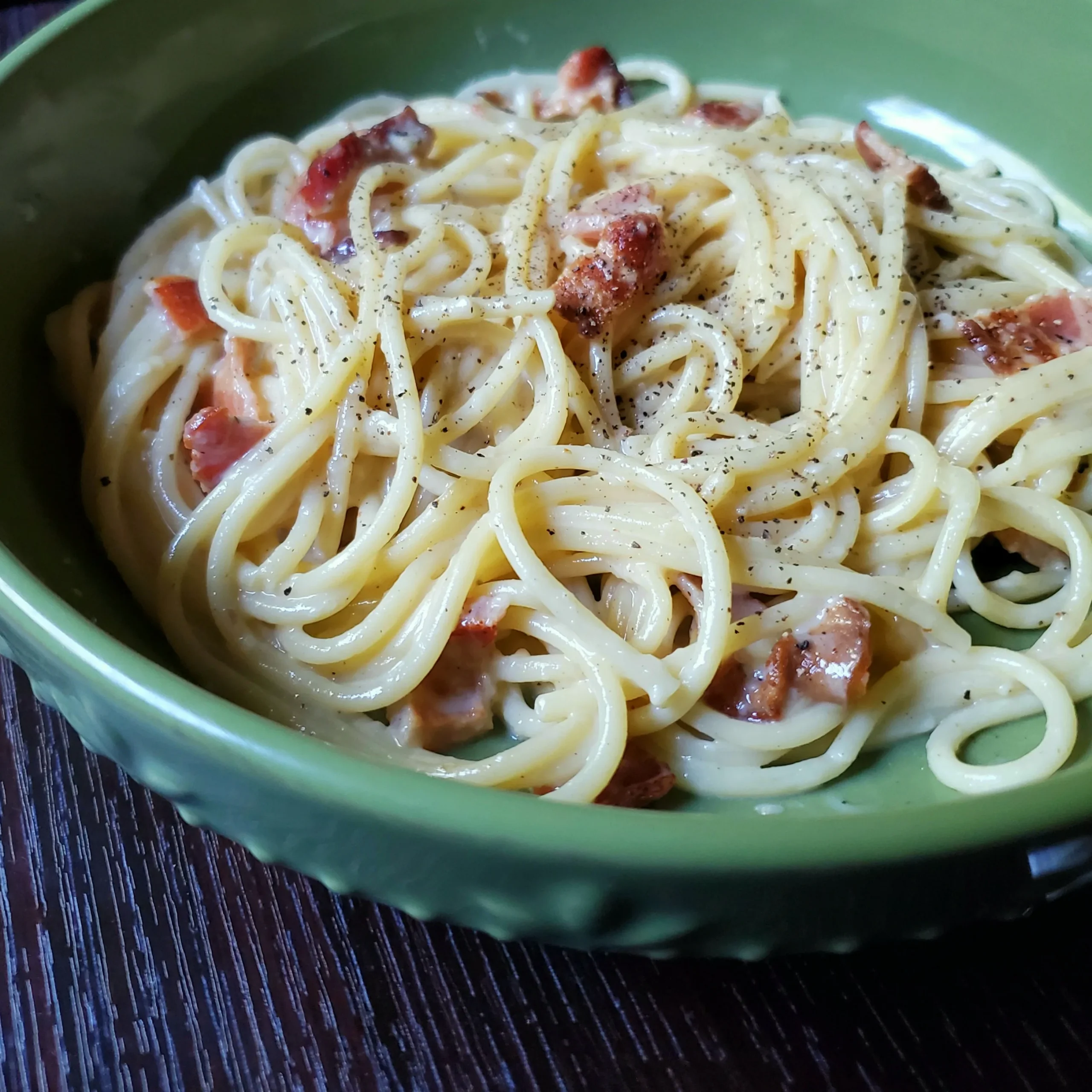 Crispy Bacon Sausage Carbonara