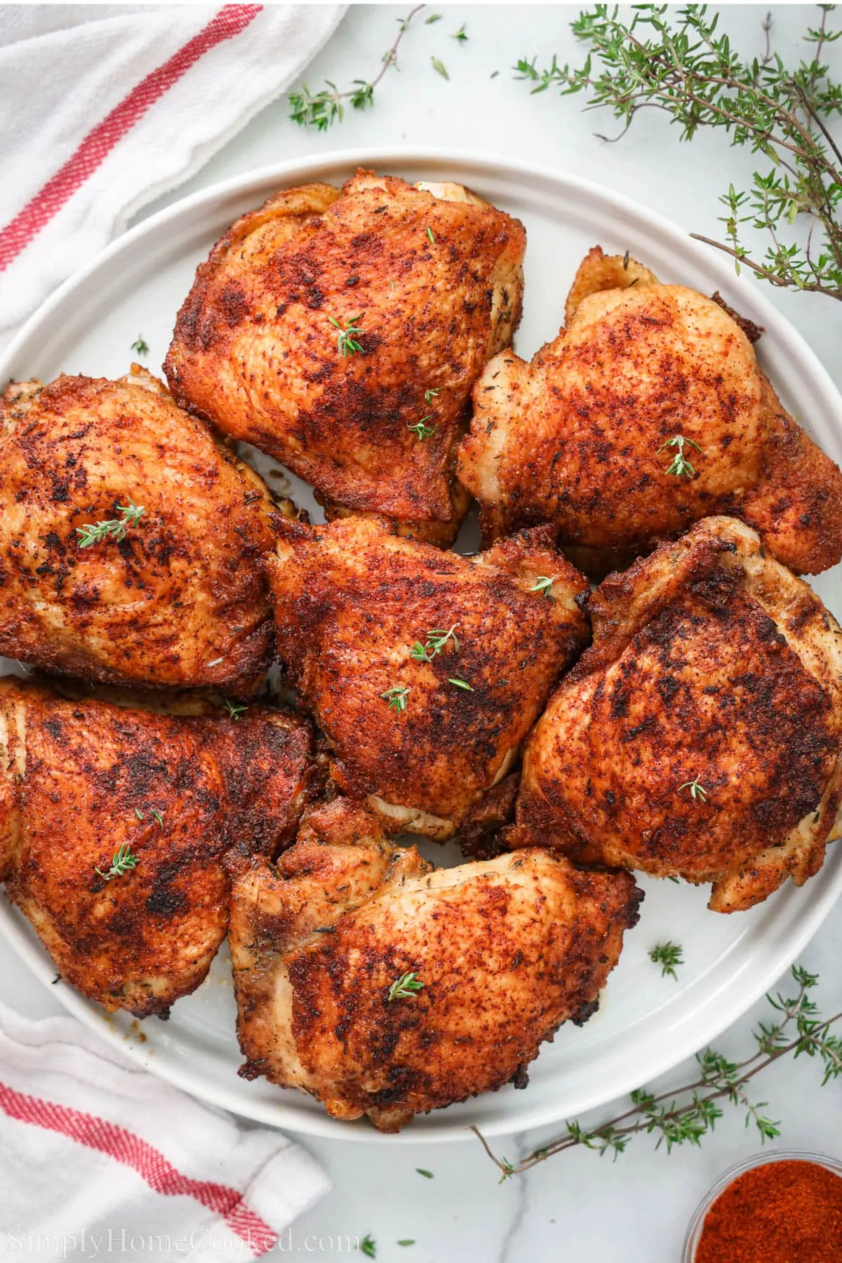 Crispy Baked Chicken Thighs with Scalloped Potatoes