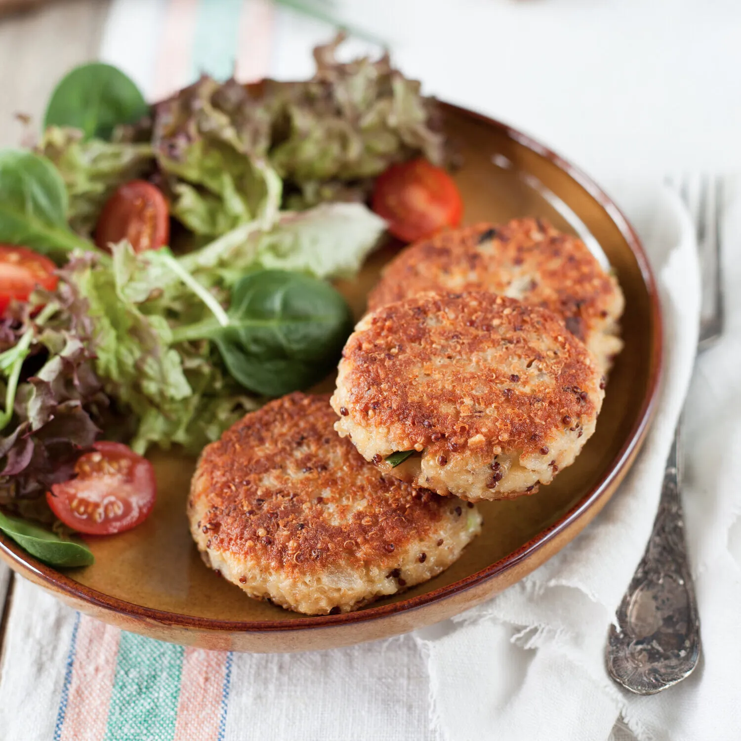 Crispy Cheesy Mixed Green Quinoa Cakes Gluten Free