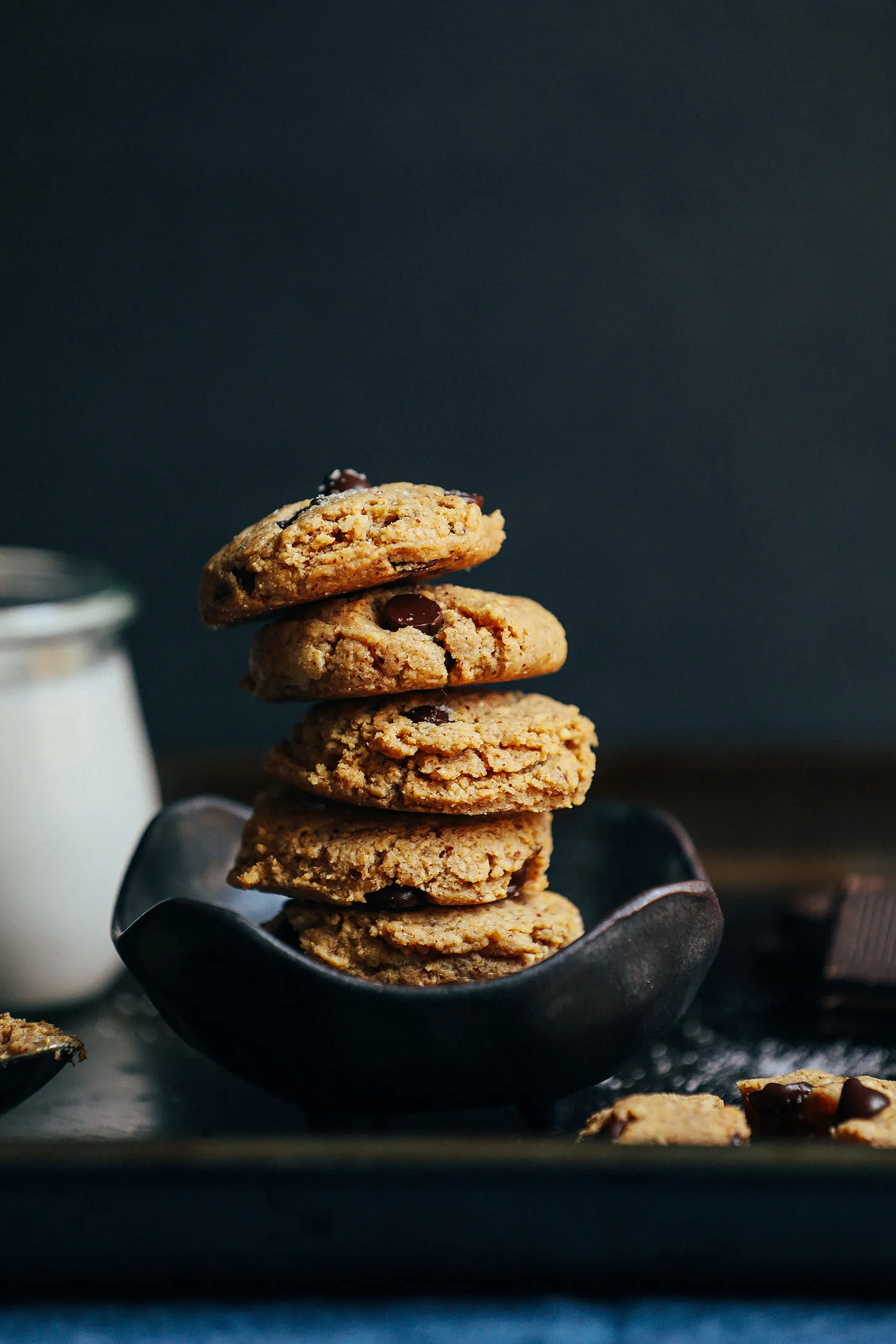 Crispy Chocolate Chip Almond Butter Cookies