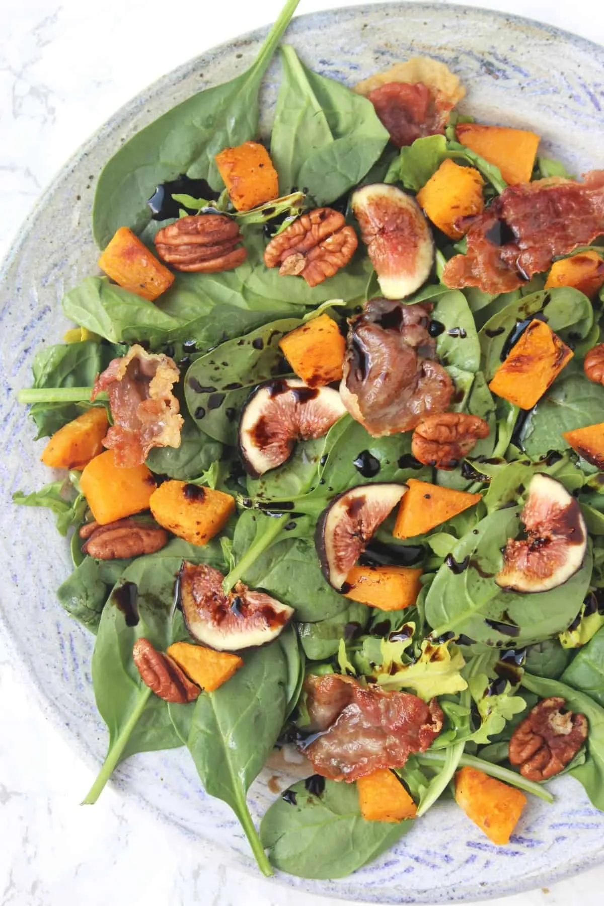 Crispy Prosciutto Fig Butternut Squash Salad