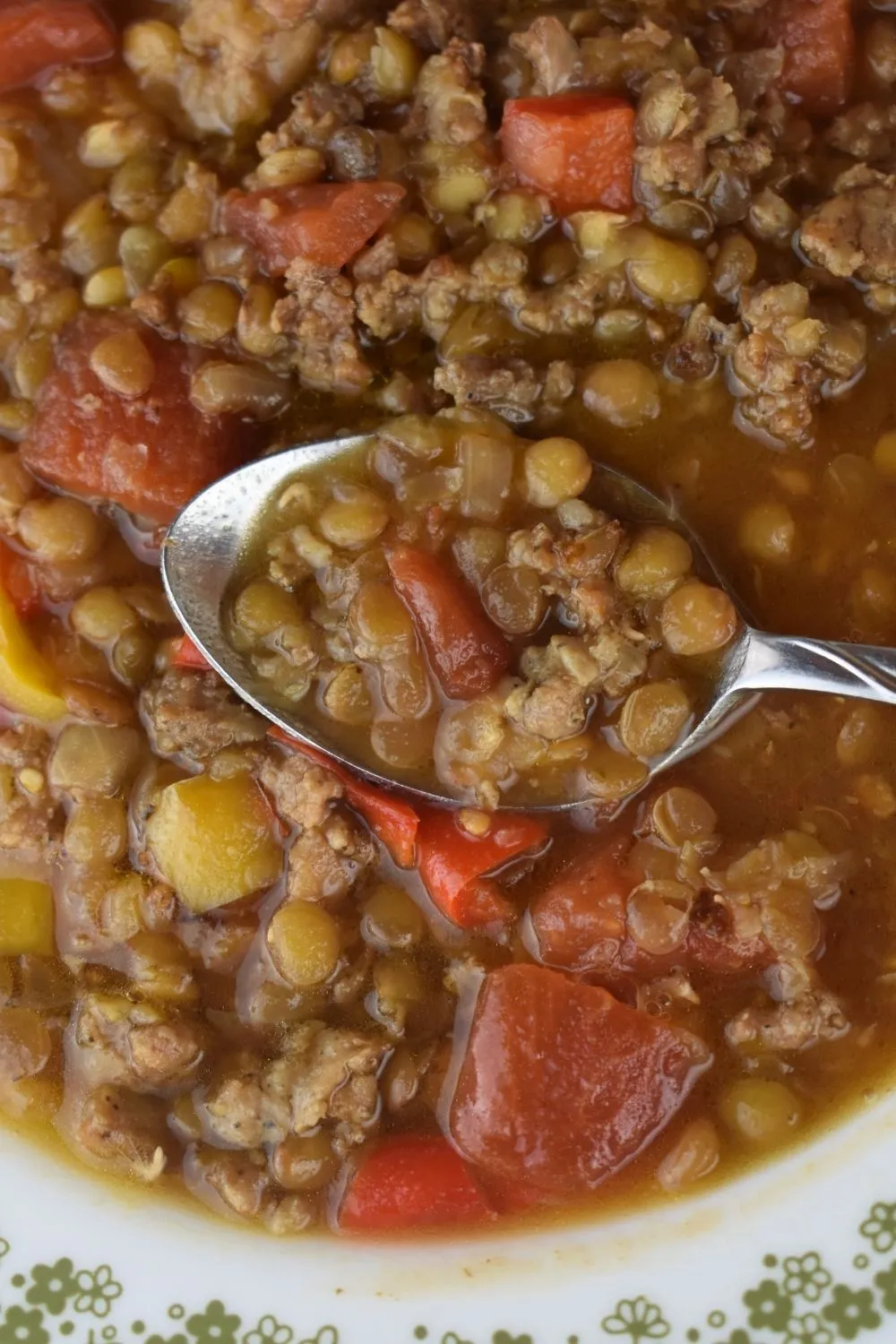 Crock Pot Lentil Soup with Sausage