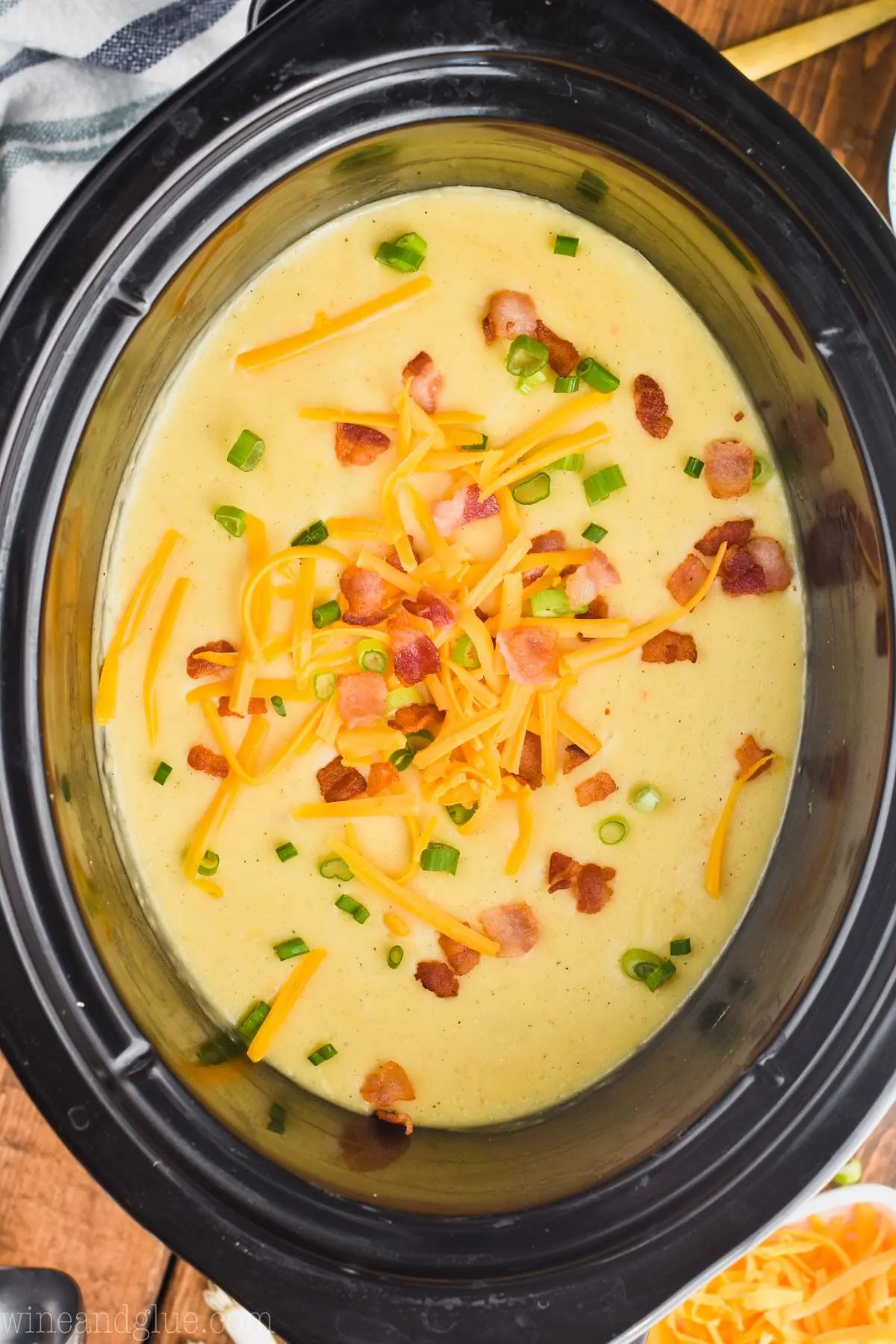 Crockpot Potato Soup with Hash Browns