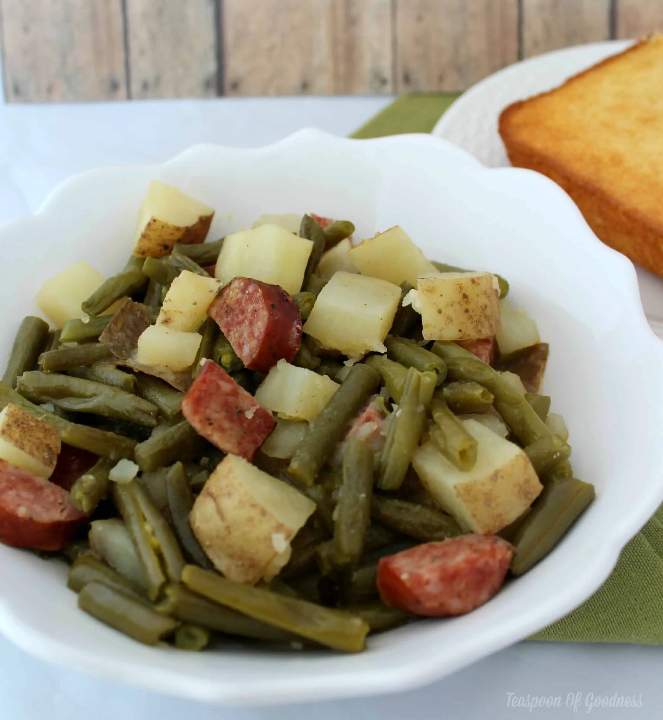 Crockpot Smoked Sausage Green Beans Potatoes